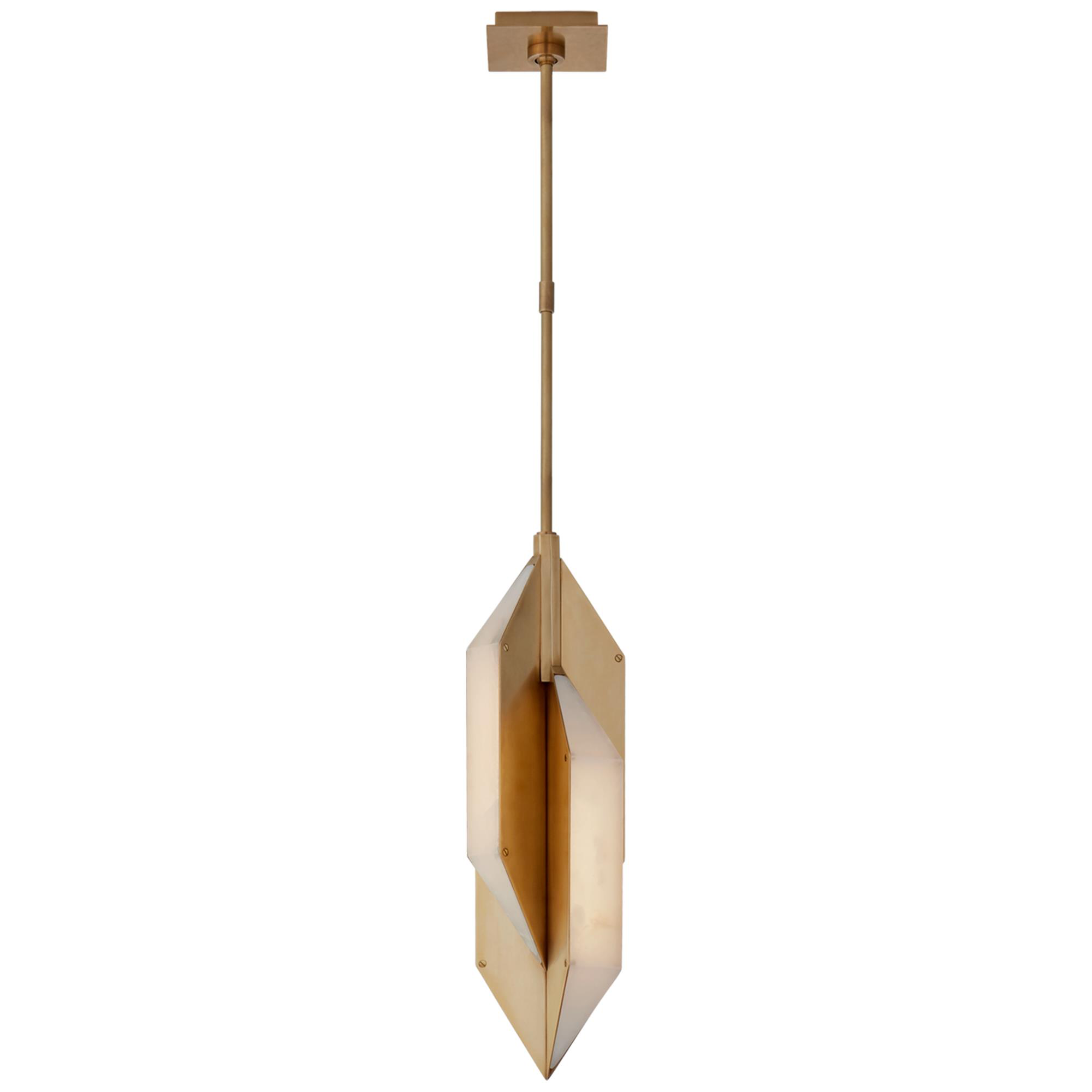 Shown in Antique-Burnished Brass finish and Alabaster shade