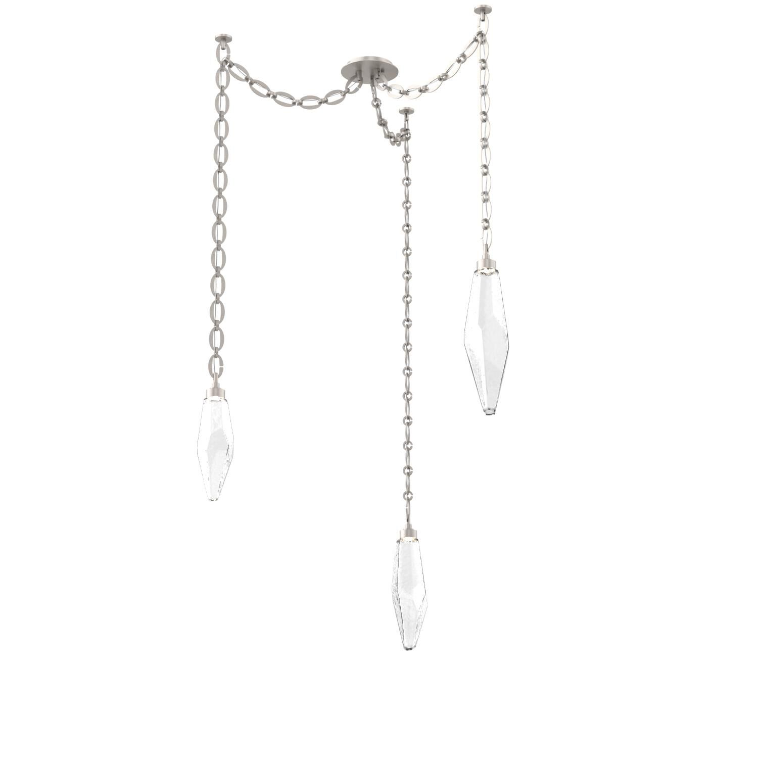 Shown in Beige Silver finish and Clear glass