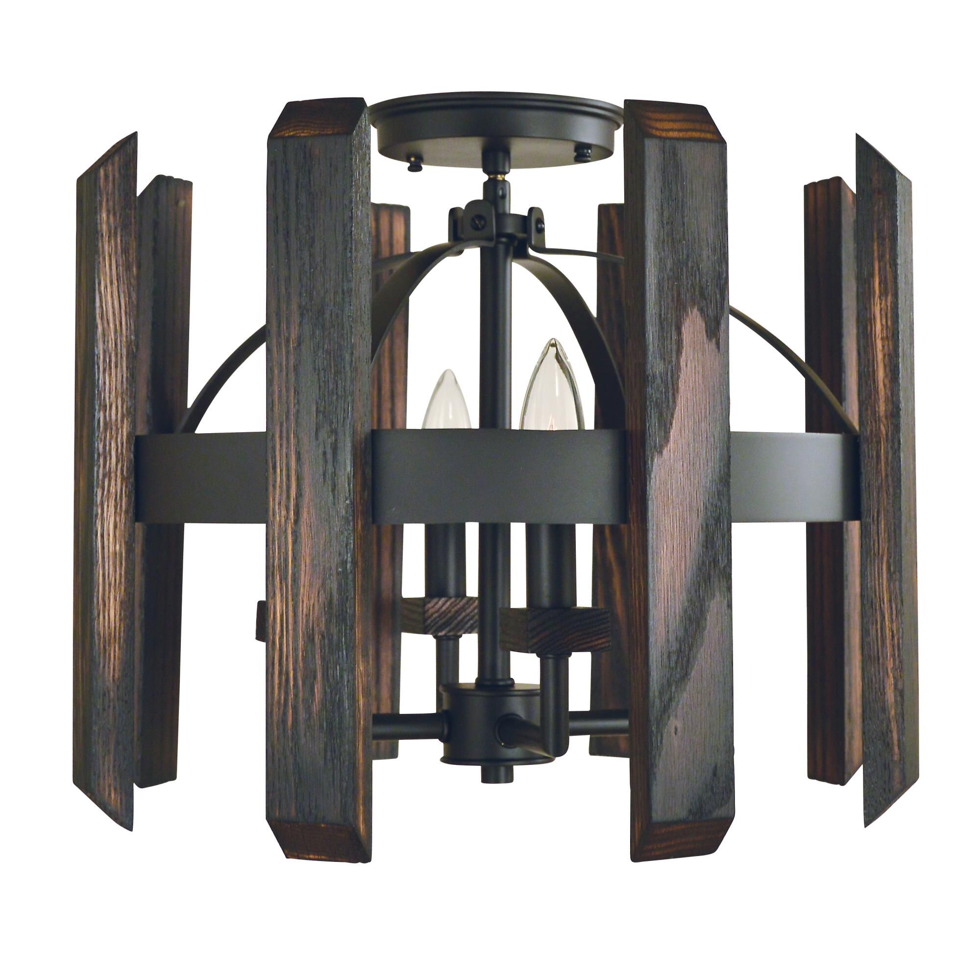 Modern Farmhouse 15 Inch 4 Light Semi Flush Mount by Framburg