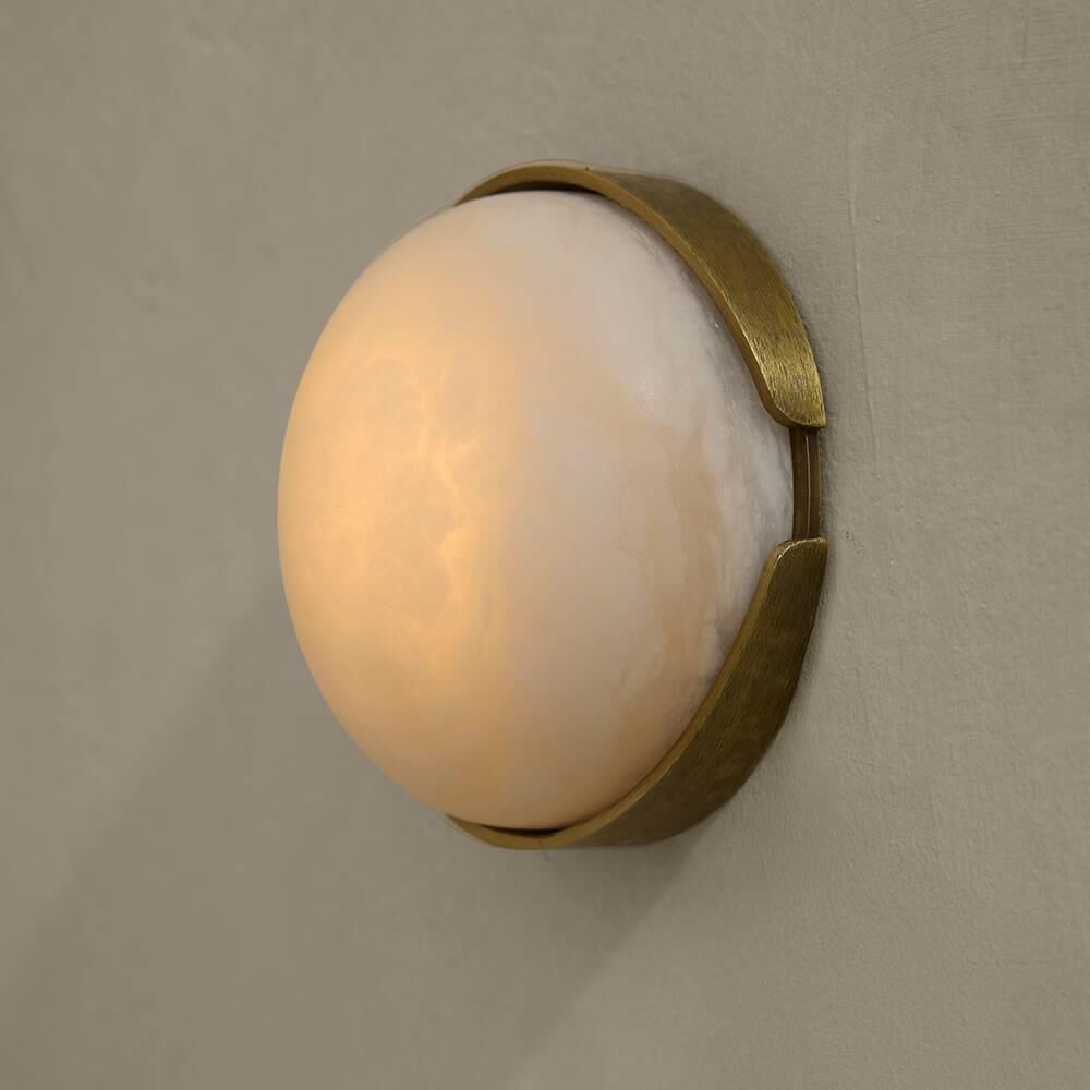 Shown in White and Antique Brass finish