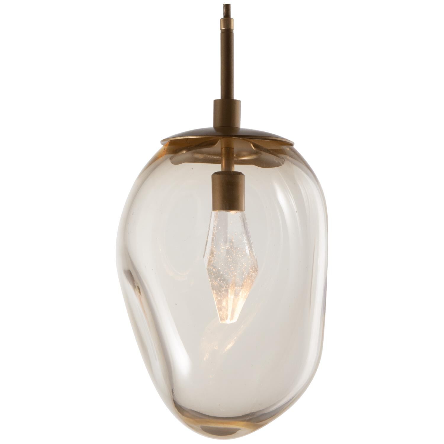 Shown in Gilded Brass finish and Geo Inner Amber Outer glass