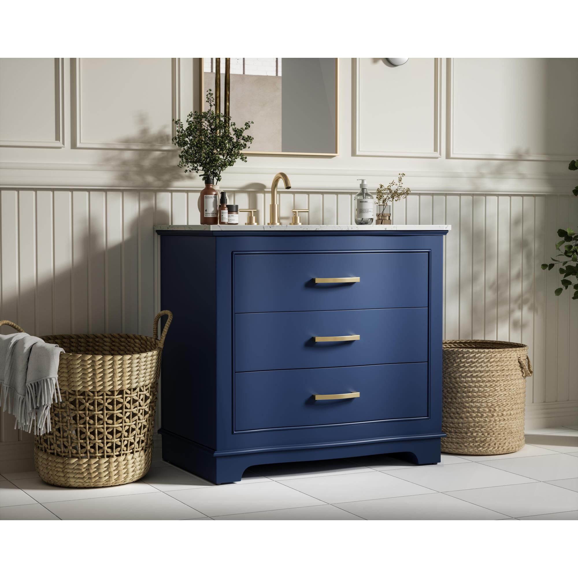 Shown in Blue finish