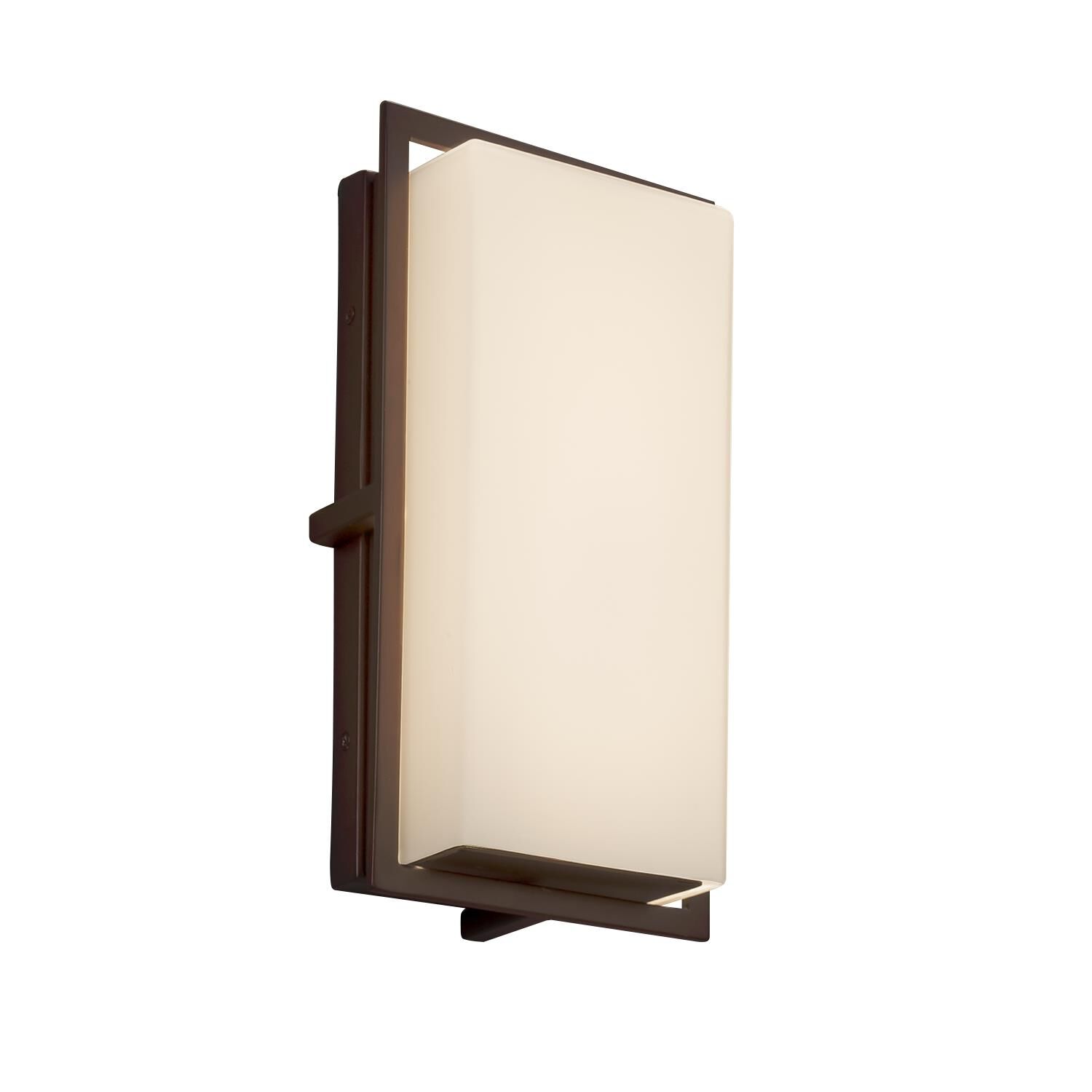 Shown in Dark Bronze finish and Artisan glass and Opal shade