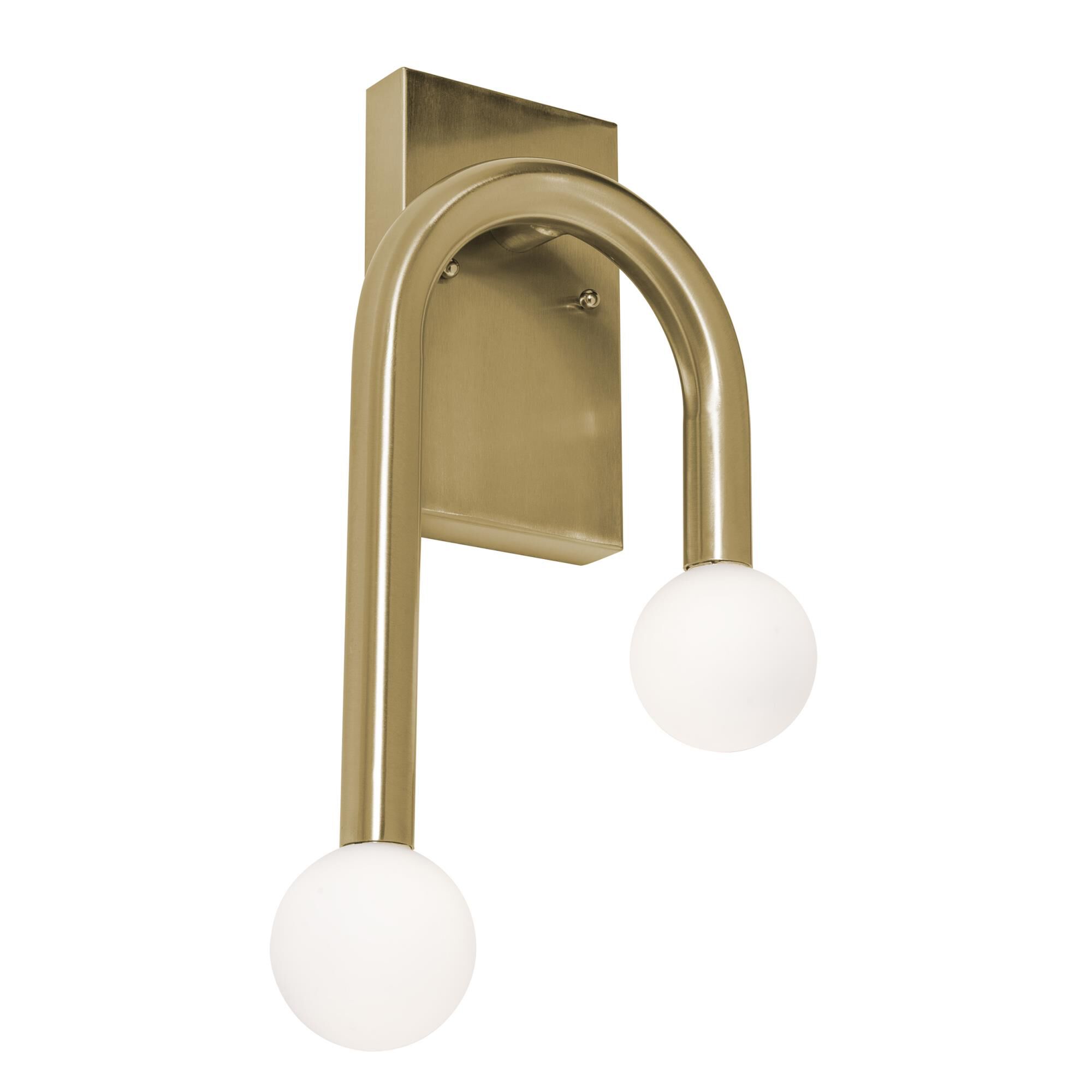 Shown in Light Antique Brass finish and White shade
