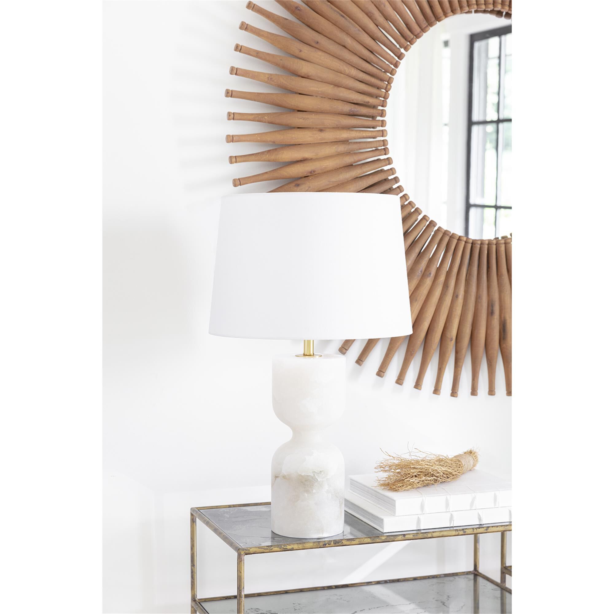 Shown in Natural Stone finish and Linen shade