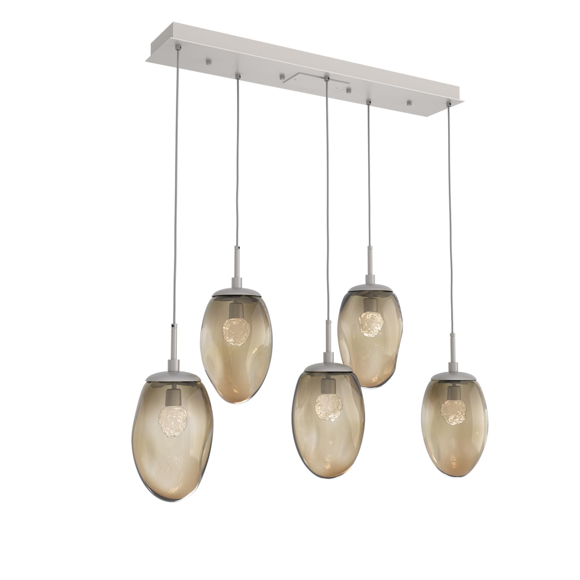 Shown in Metallic Beige Silver finish and Floret Inner Bronze Outer glass