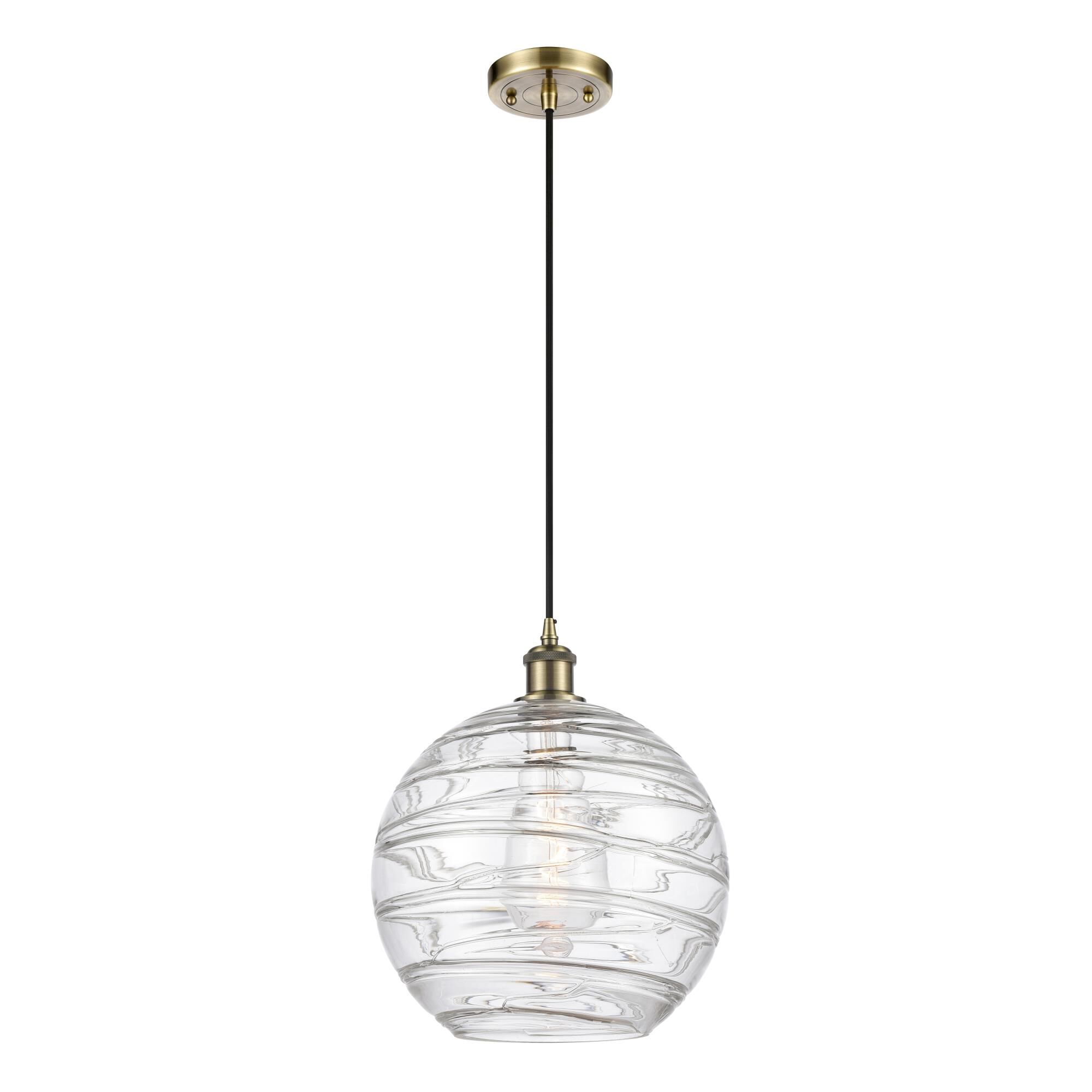 Bruno Marashlian Athens Deco Swirl 12 Inch Mini Pendant by Innovations Lighting