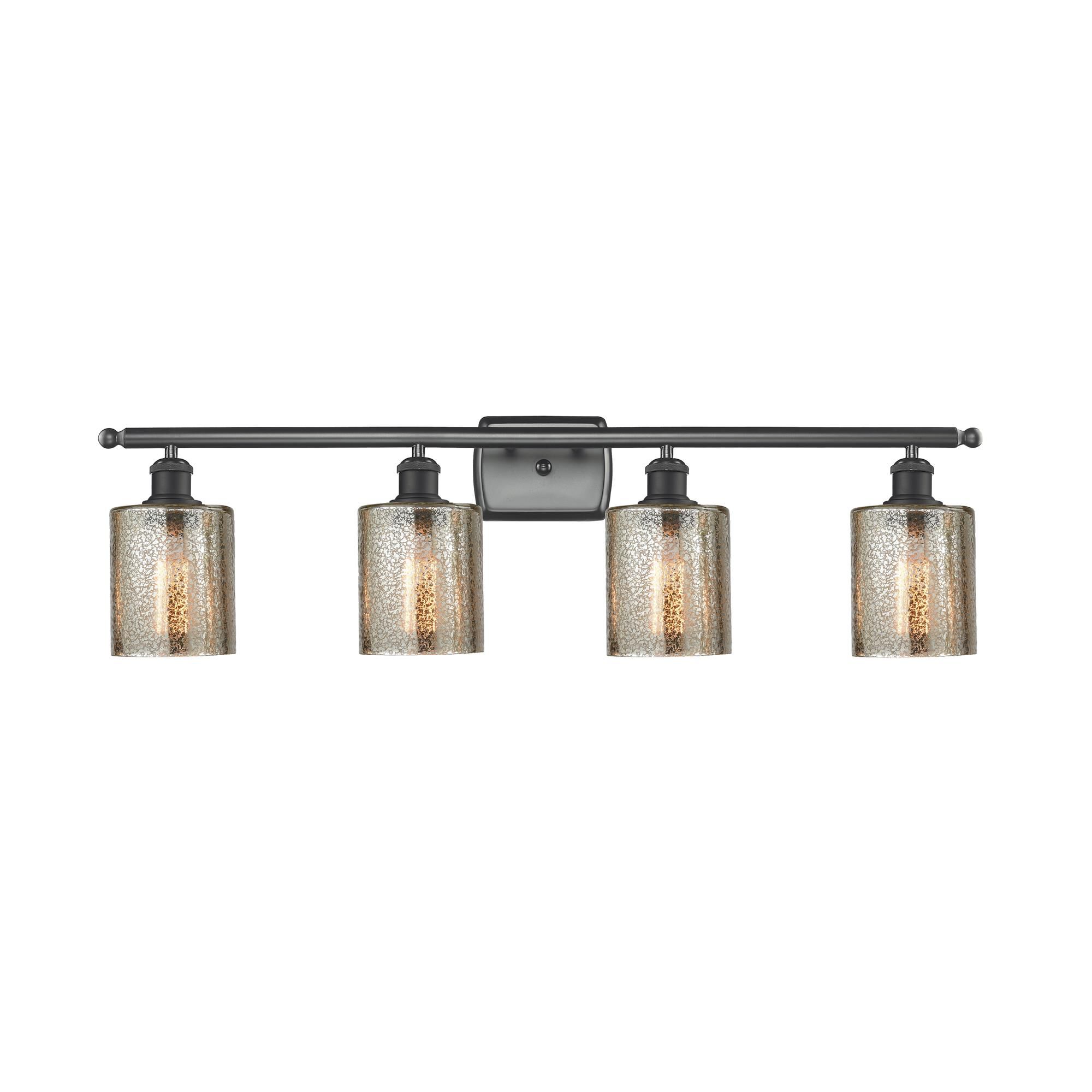 Shown in Matte Black finish and Mercury glass