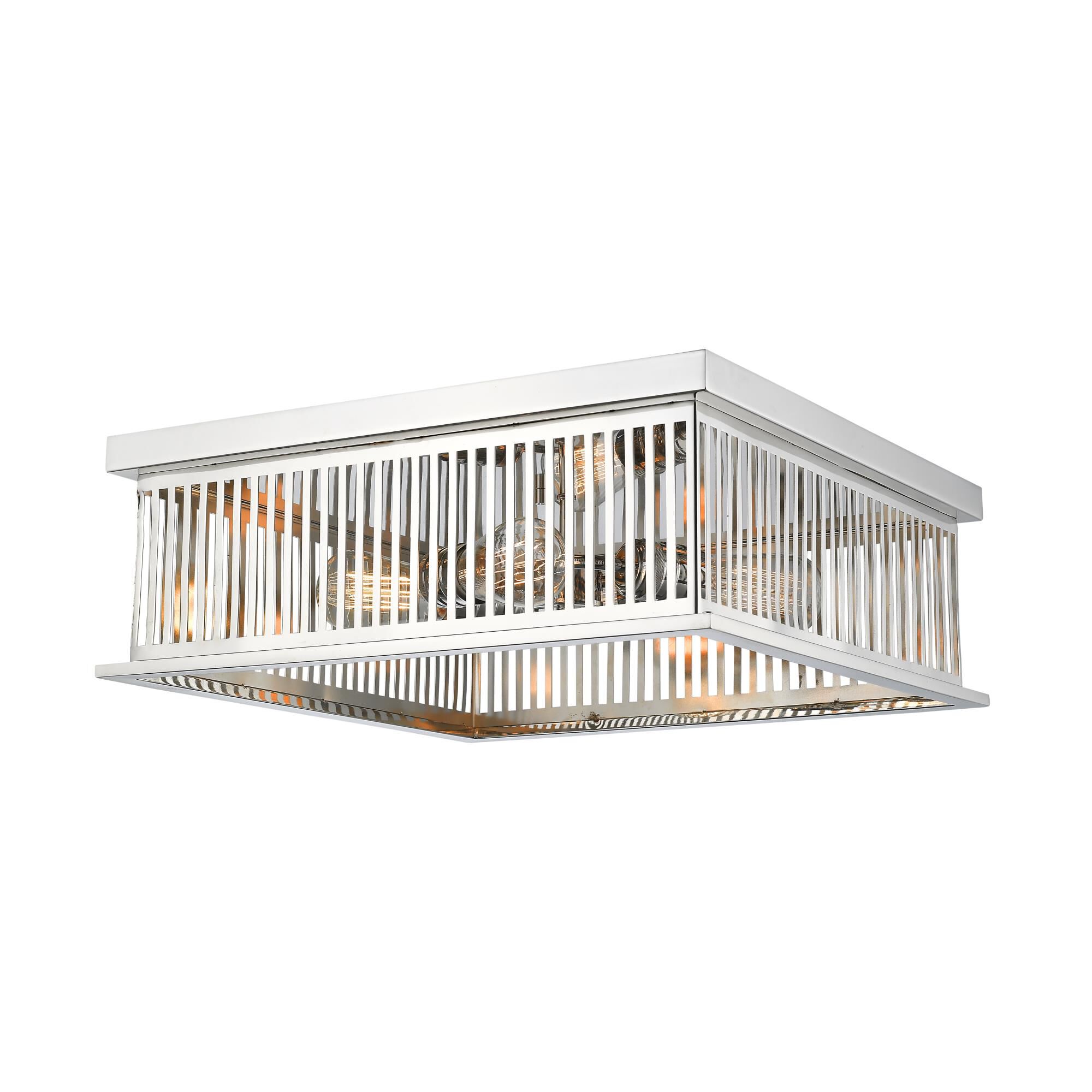 Shown in Polished Nickel finish and Steel glass and Steel shade