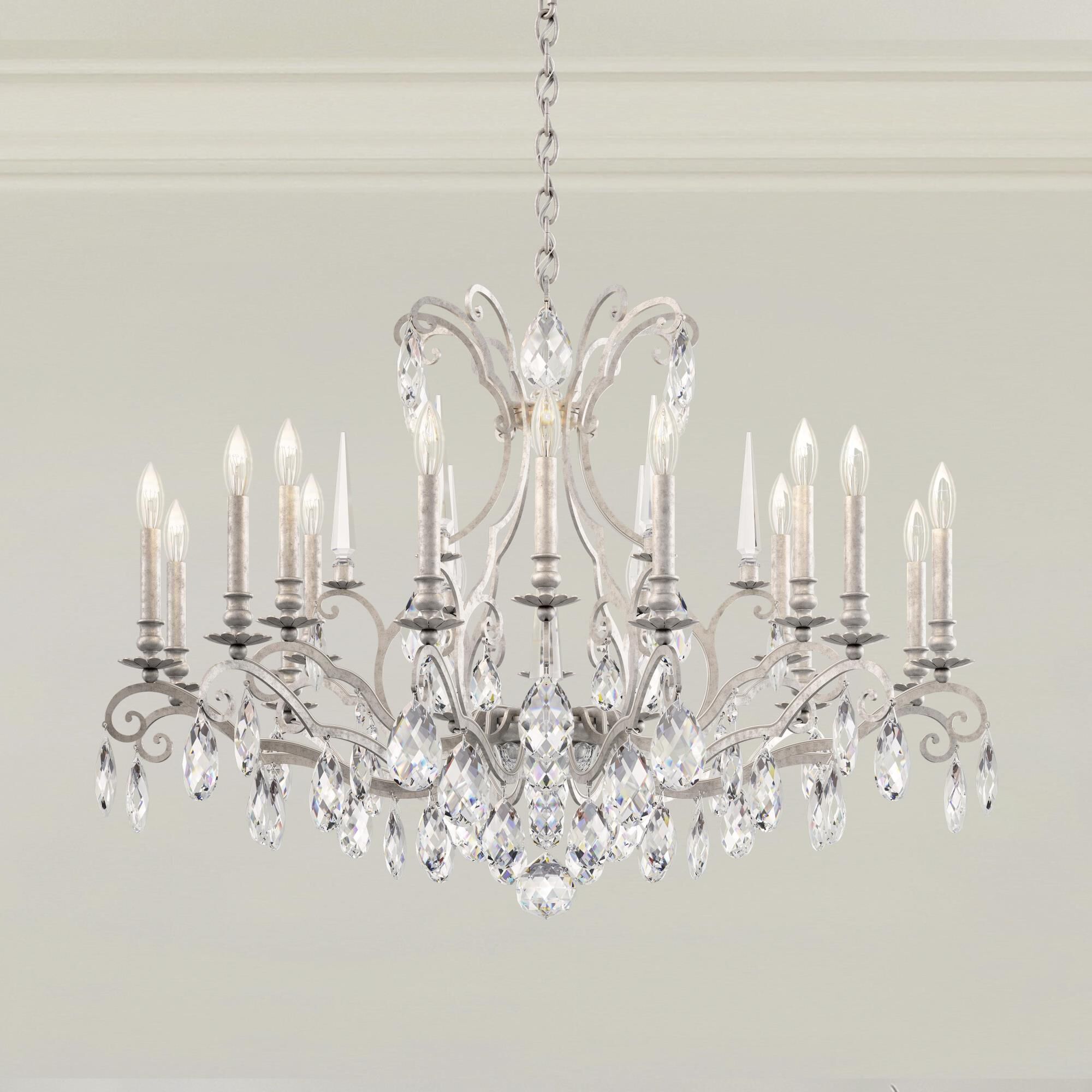 Nouveau 40 Inch 18 Light Chandelier by Schonbek