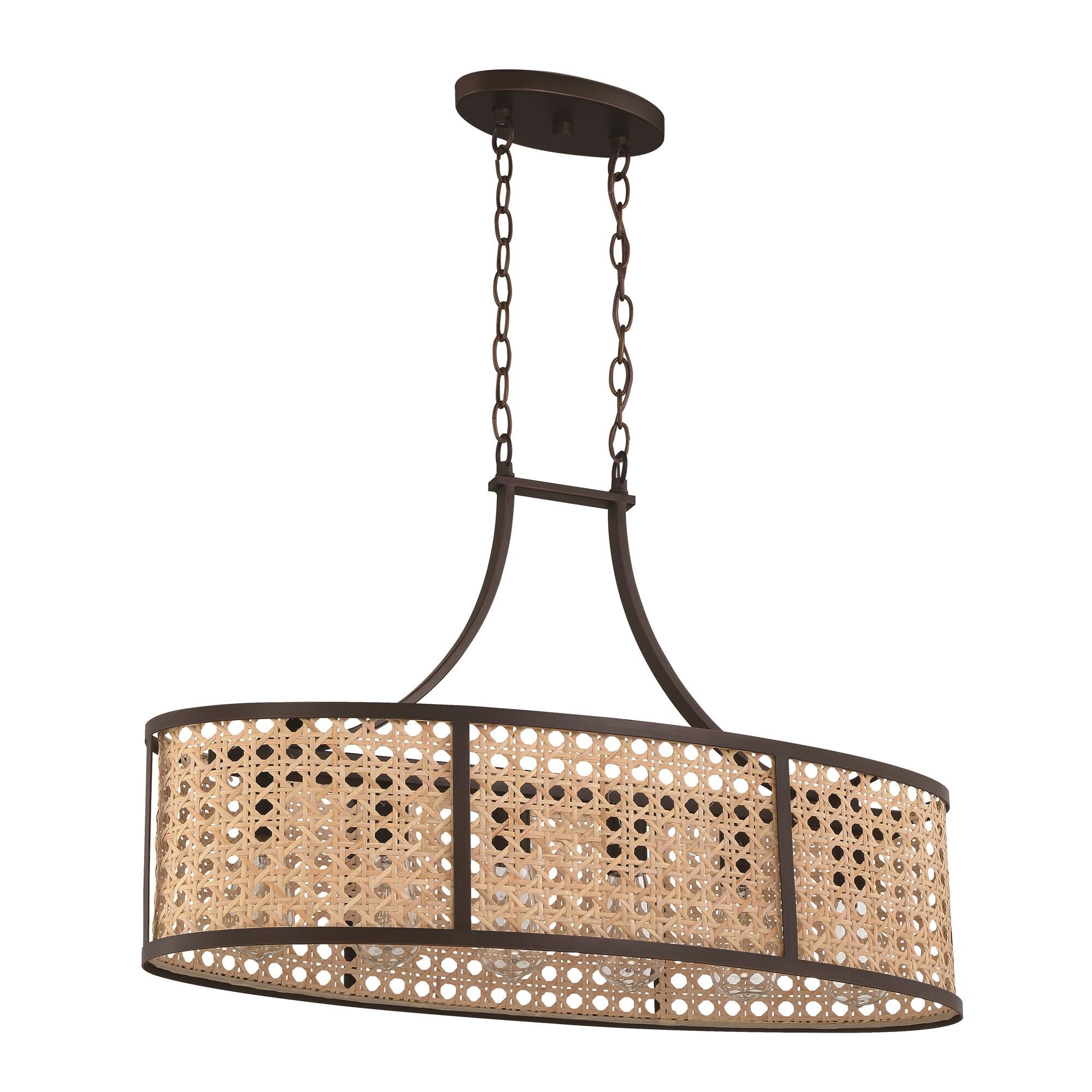Malaya 31 Inch 6 Light Linear Suspension Light by Craftmade - Clearance