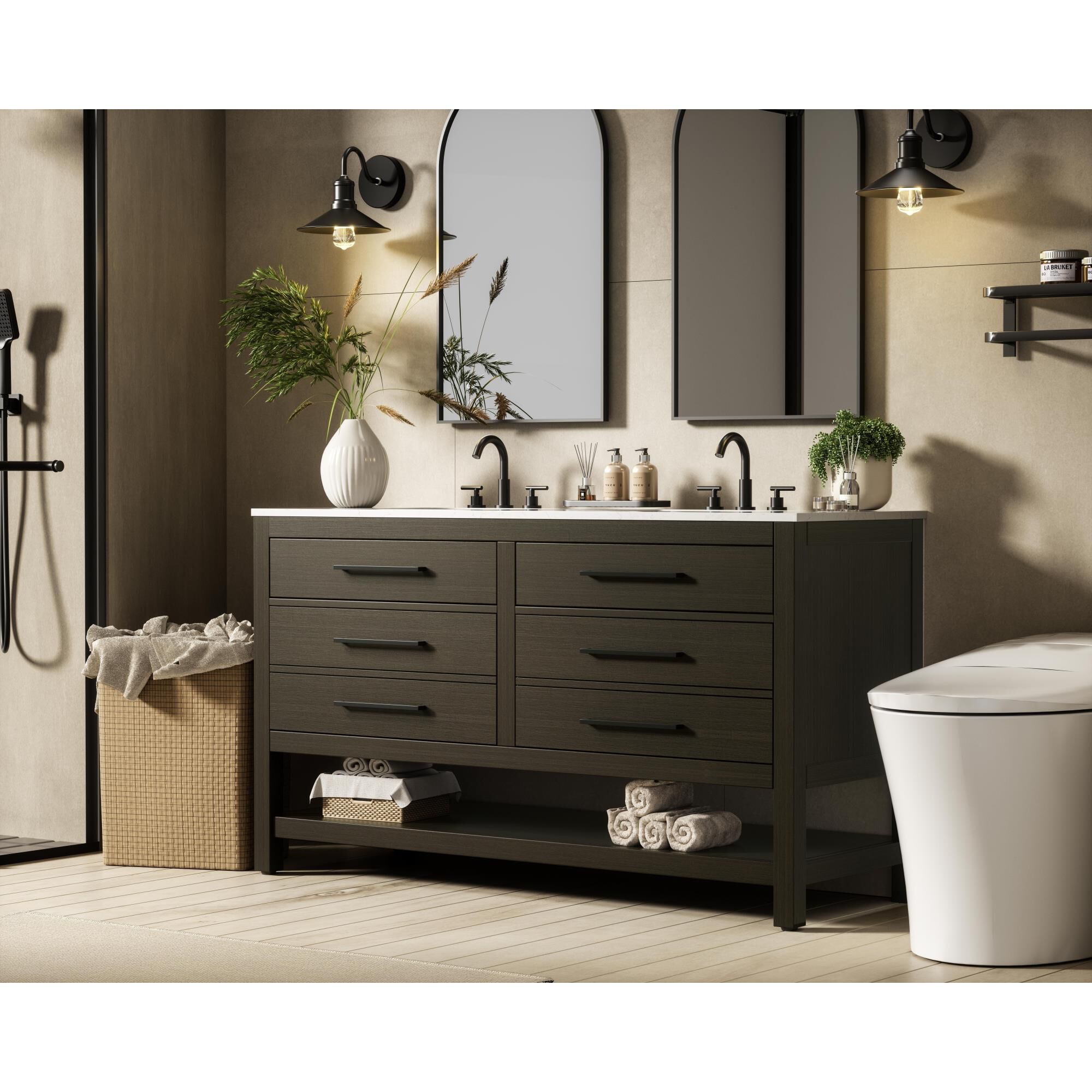 Karson 60 Inch Bath Vanity by Elegant Dcor