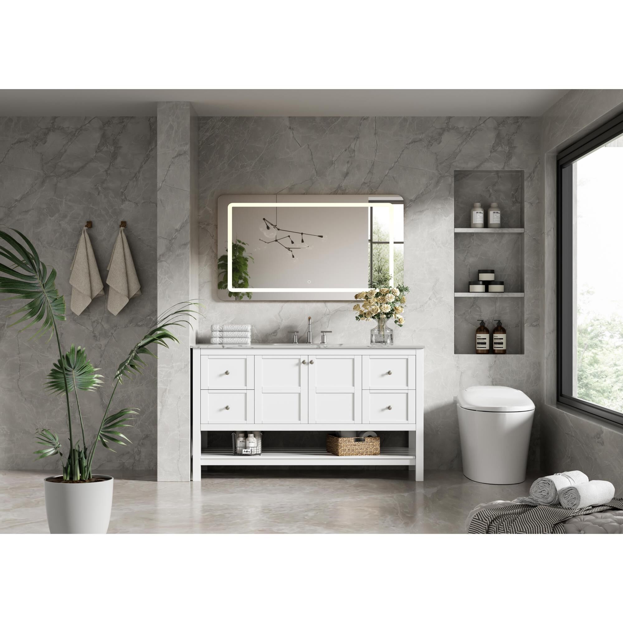 Theo 54 Inch Bath Vanity by Elegant Dcor