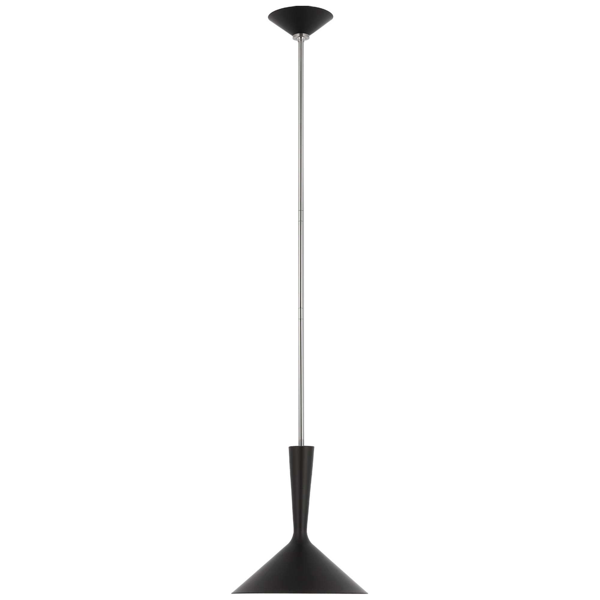 Shown in Matte Black and Polished Nickel finish