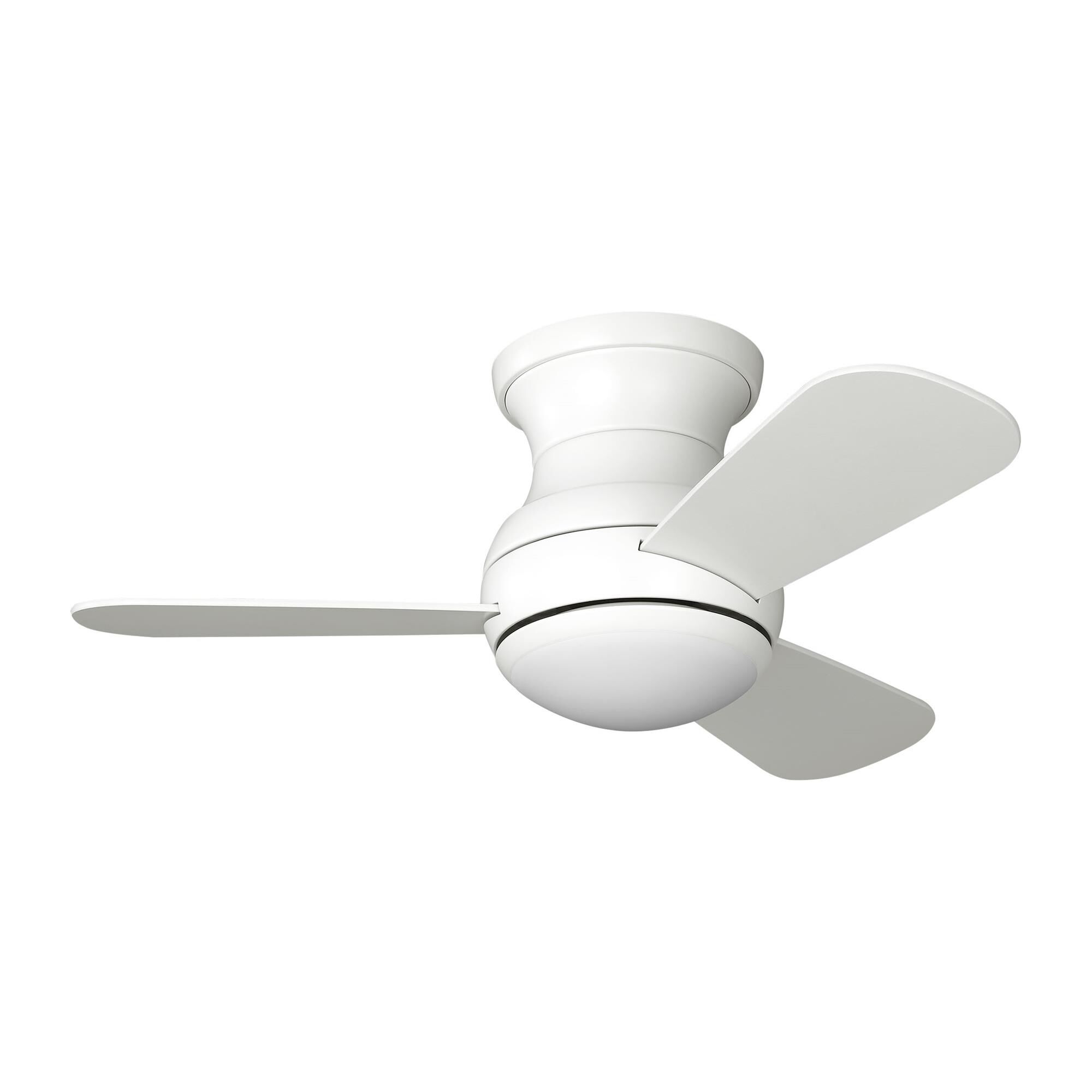 Orbis Hugger 32 Inch Flush Mount Fan with Light Kit,