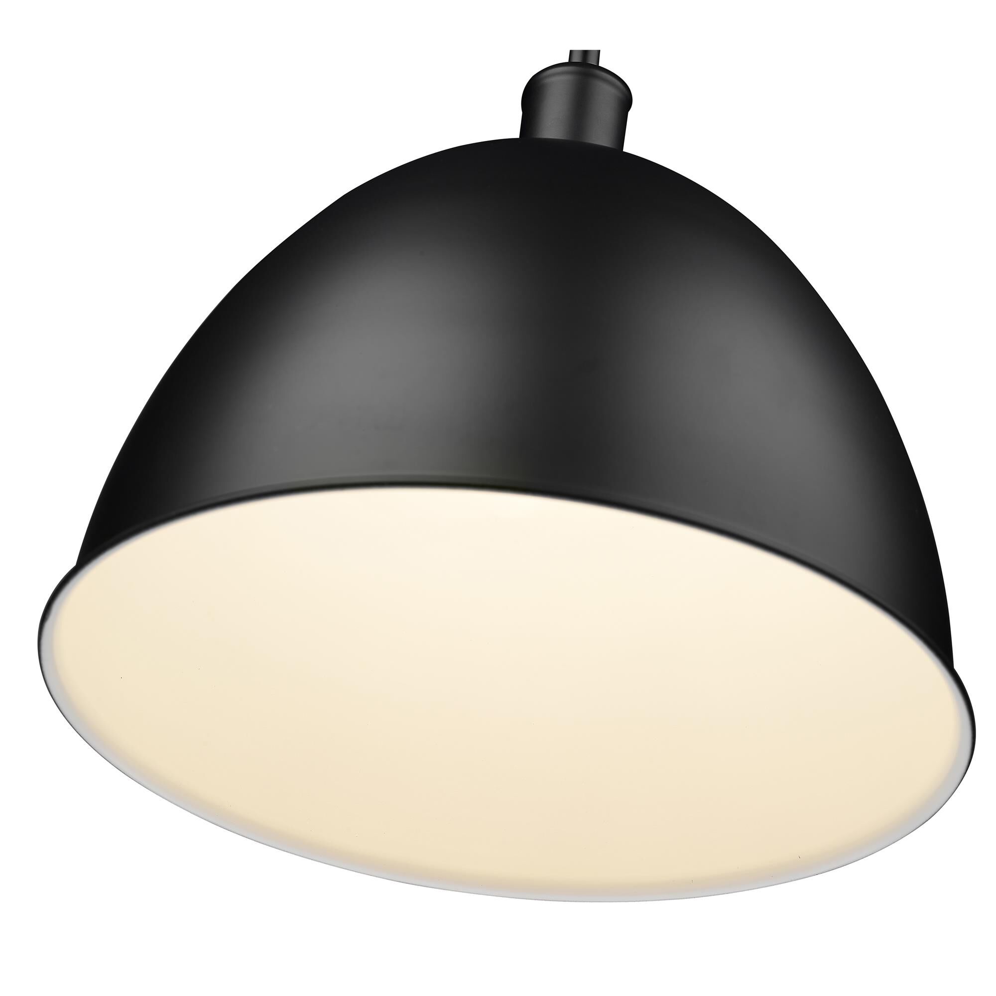 Shown in Matte Black finish and Matte Black shade