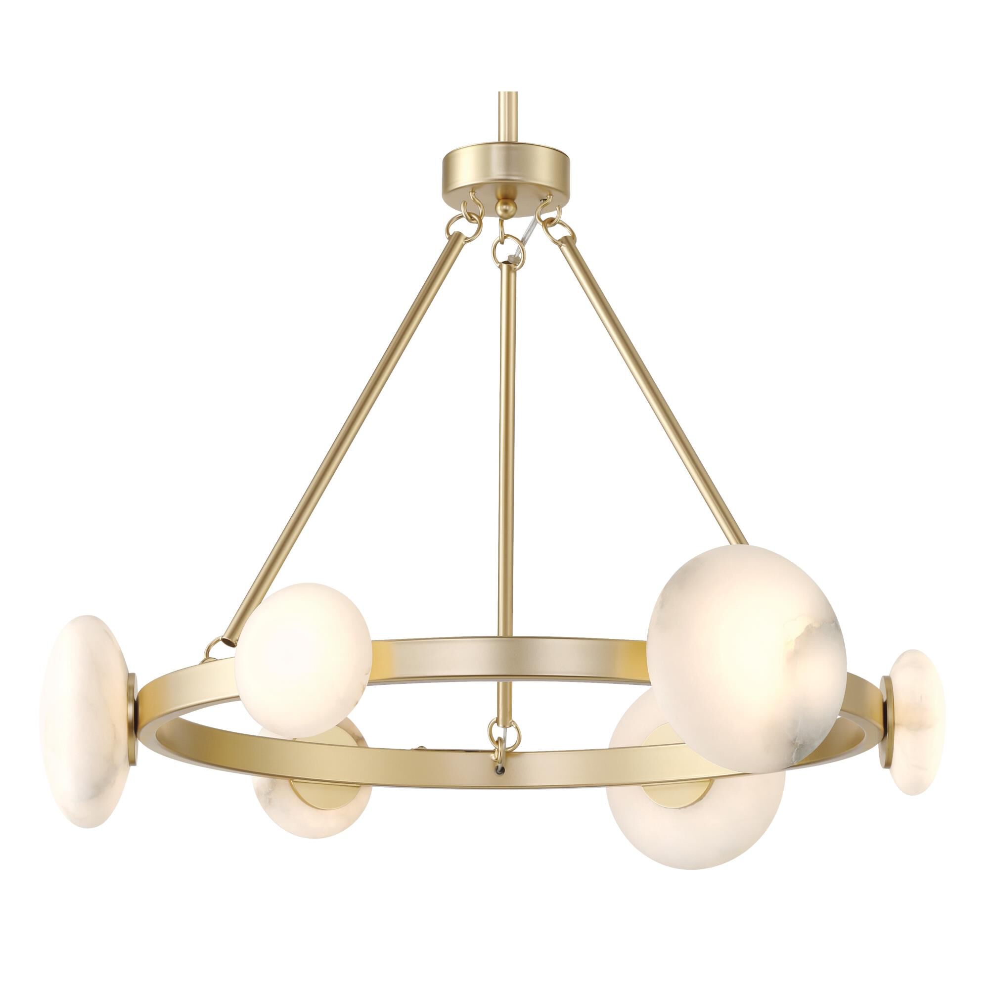 Shown in Lily Gold finish and Alabaster shade