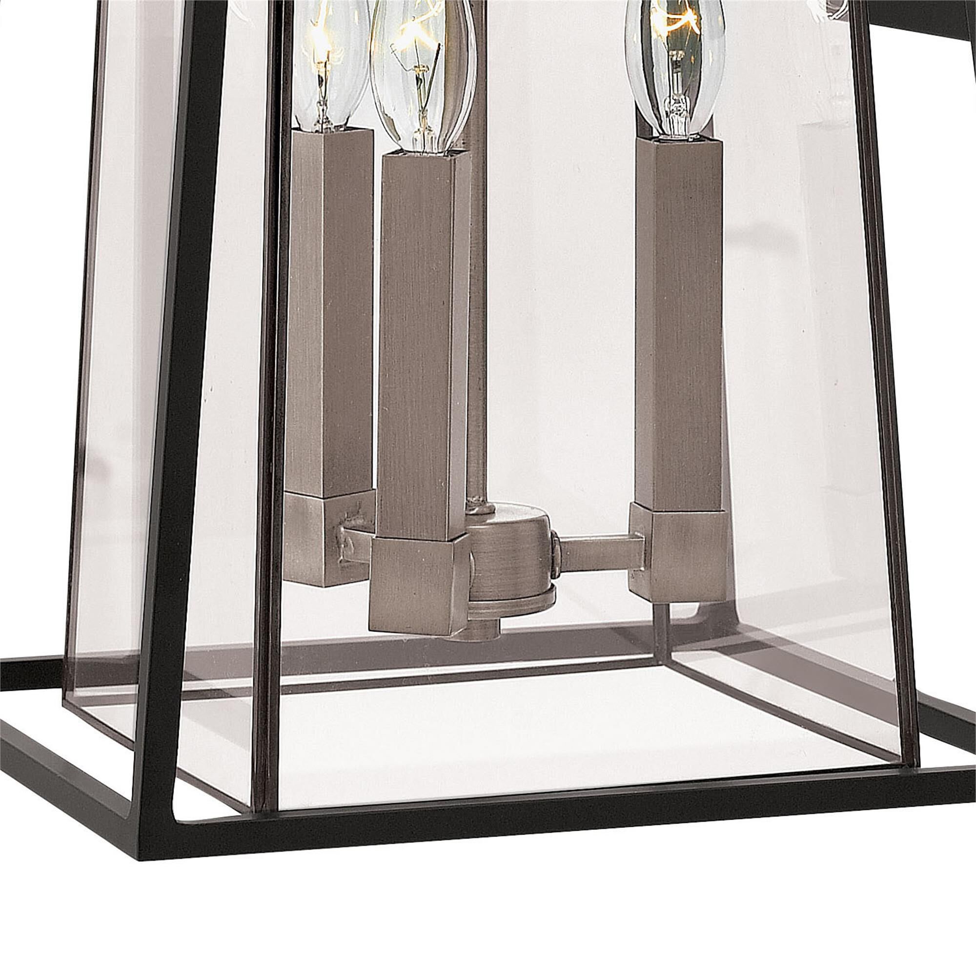 Shown in Black finish and Bound Clear glass