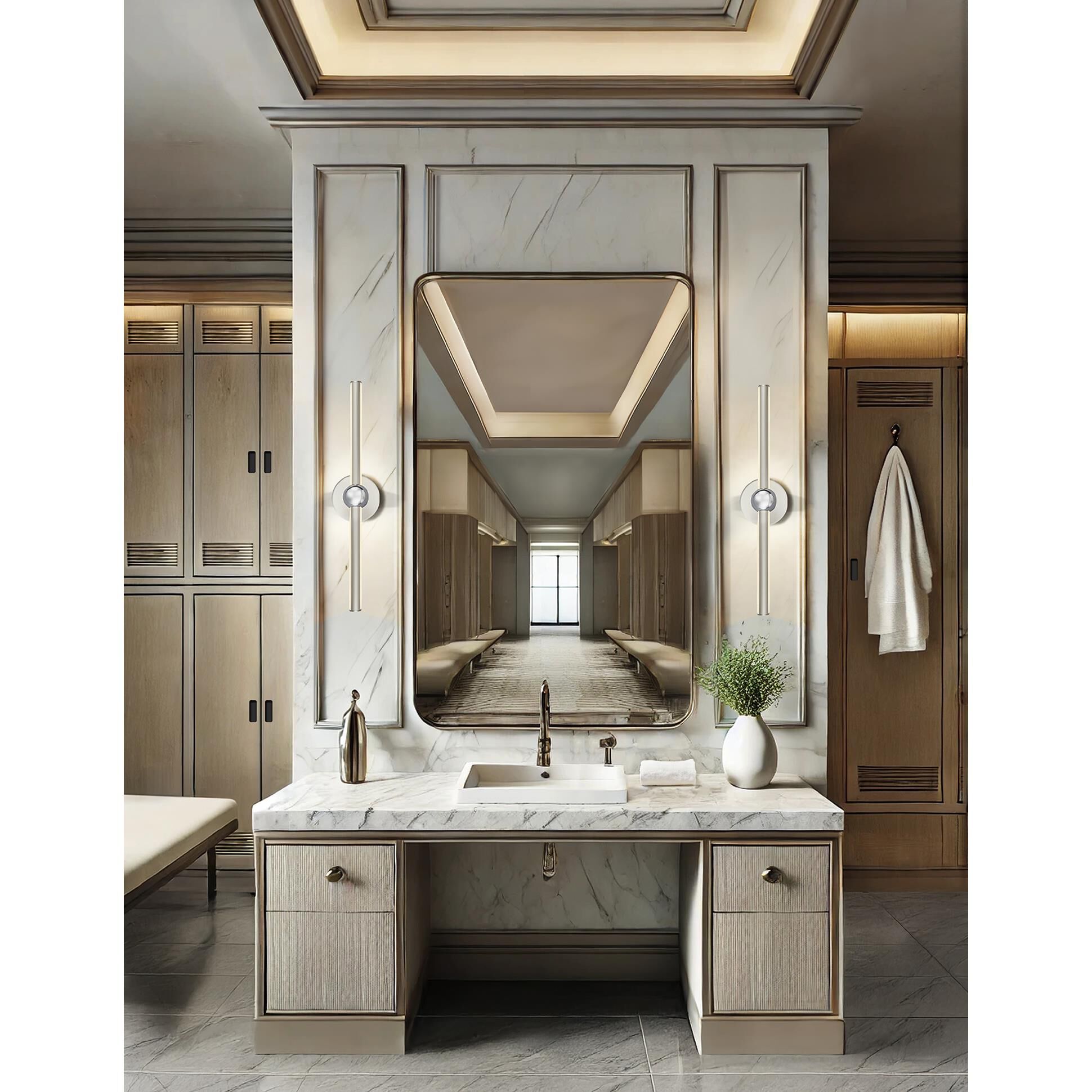 Arzy 27 Inch 4 Light LED Bath Vanity Light by Justice Design Group