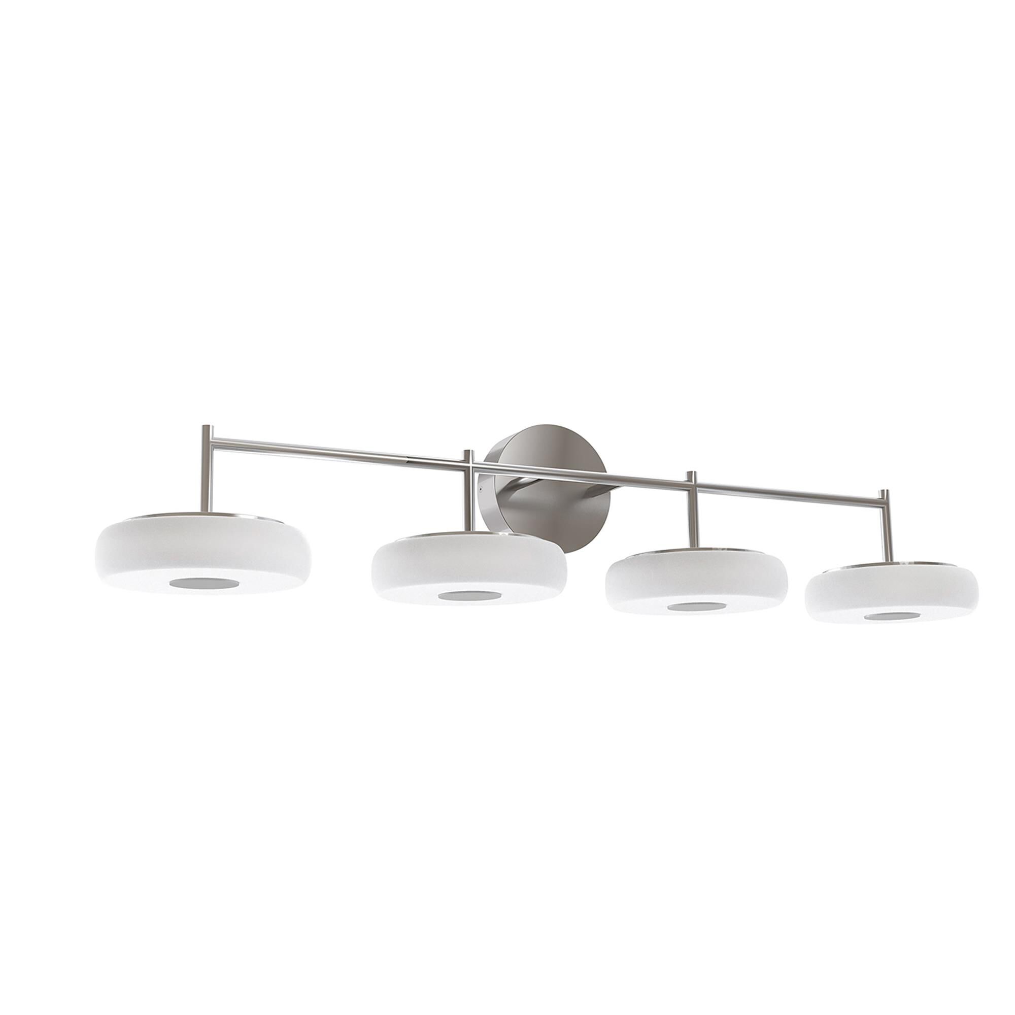 Shown in Satin Nickel finish and White shade