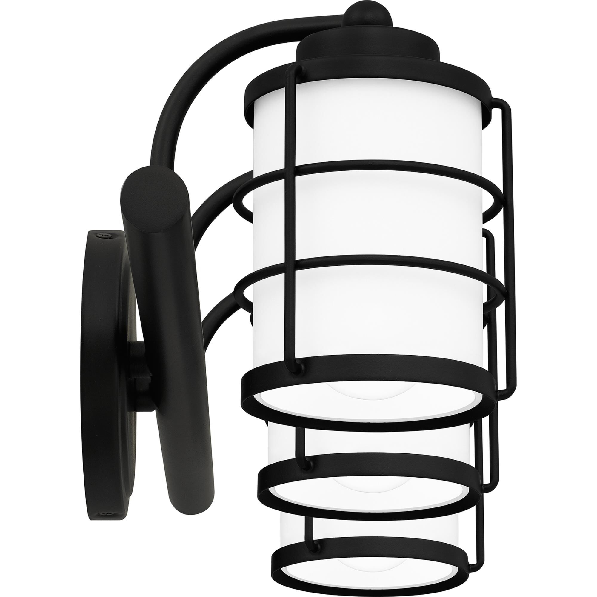 Shown in Matte Black finish and Opal Etched glass