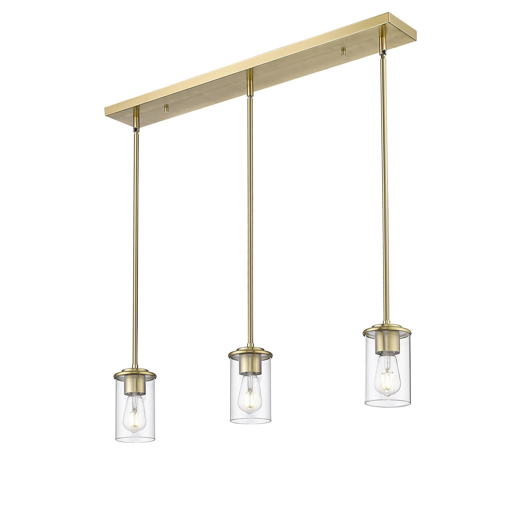 Shown in Luxe Gold finish and Clear glass
