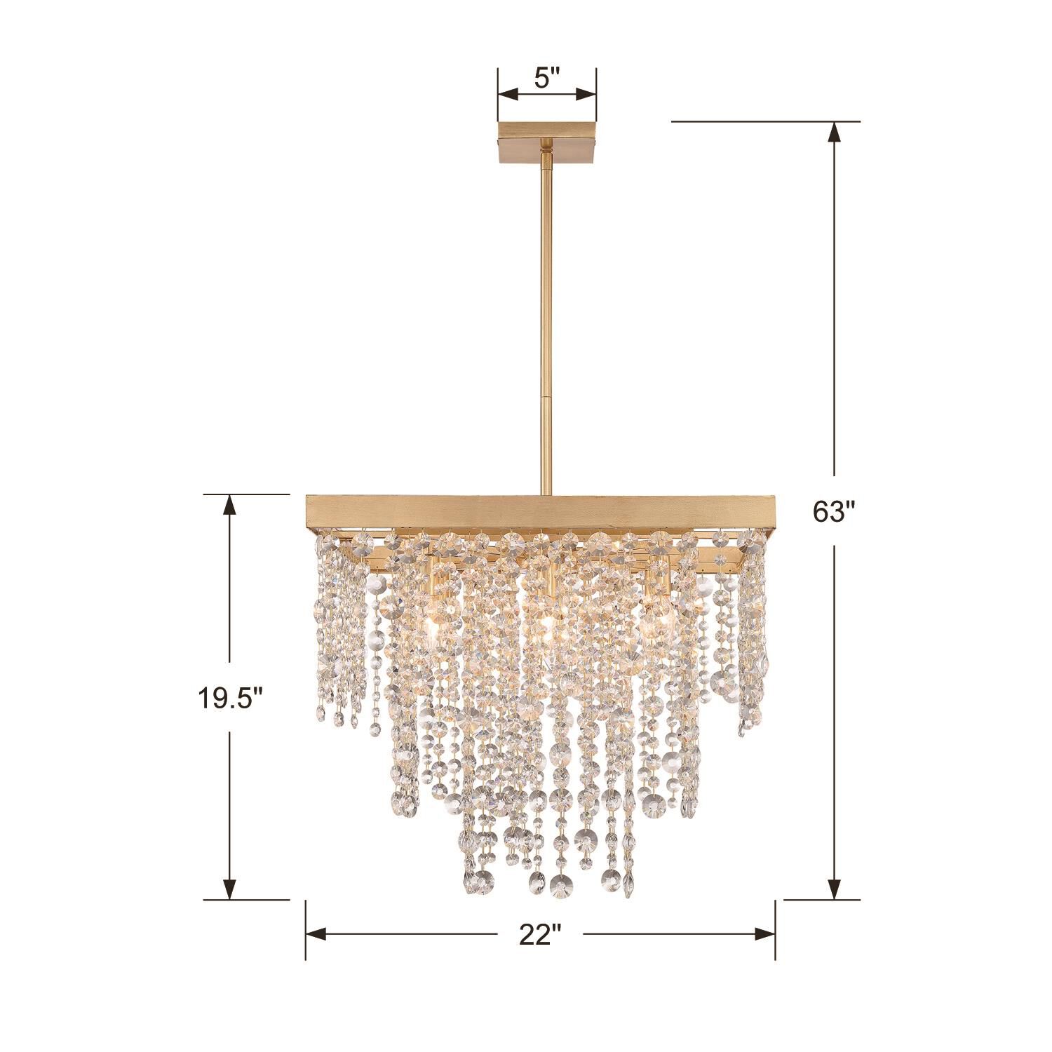 Winham 22 Inch 8 Light Mini Chandelier by Crystorama