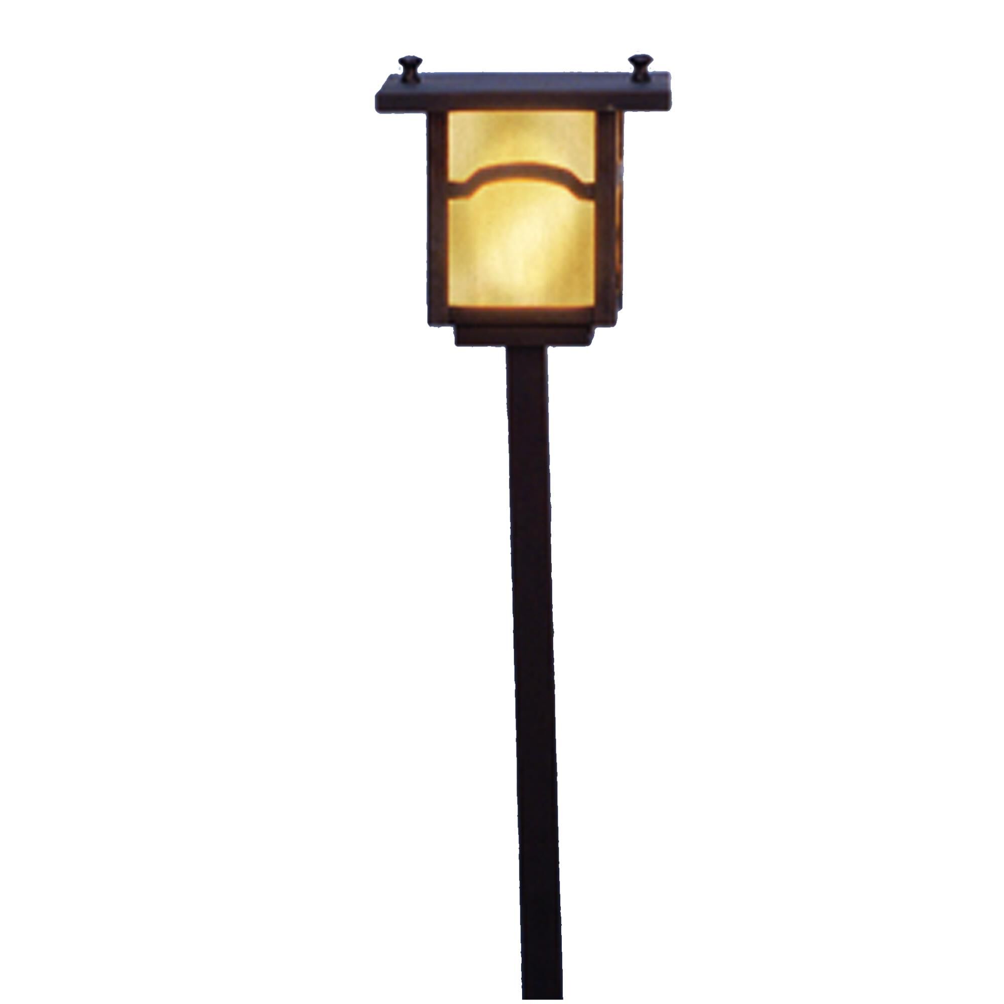 Shown in Craftsman Brown Finish finish and Beige glass