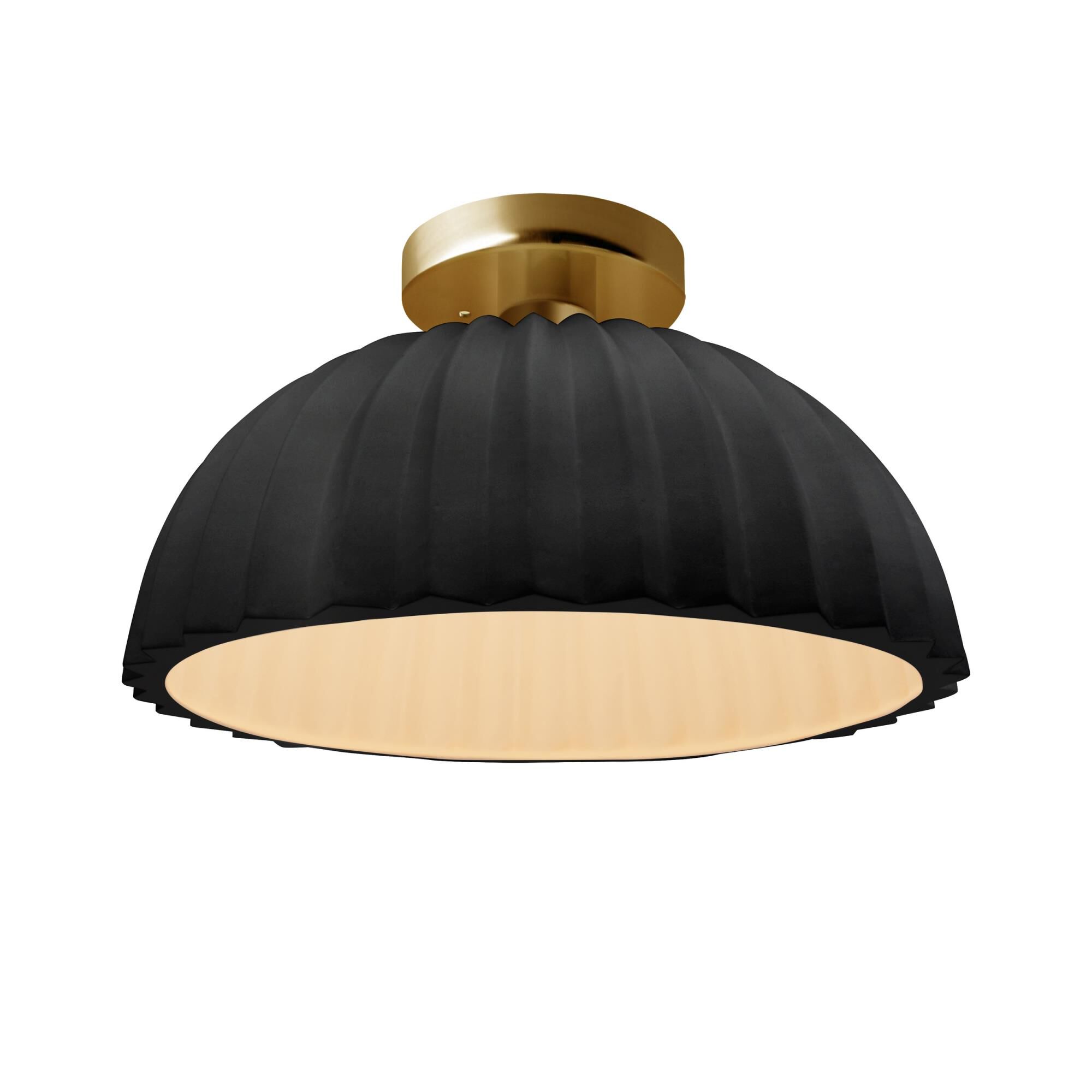 Shown in Brushed Brass finish and Carbon  Matte Black shade