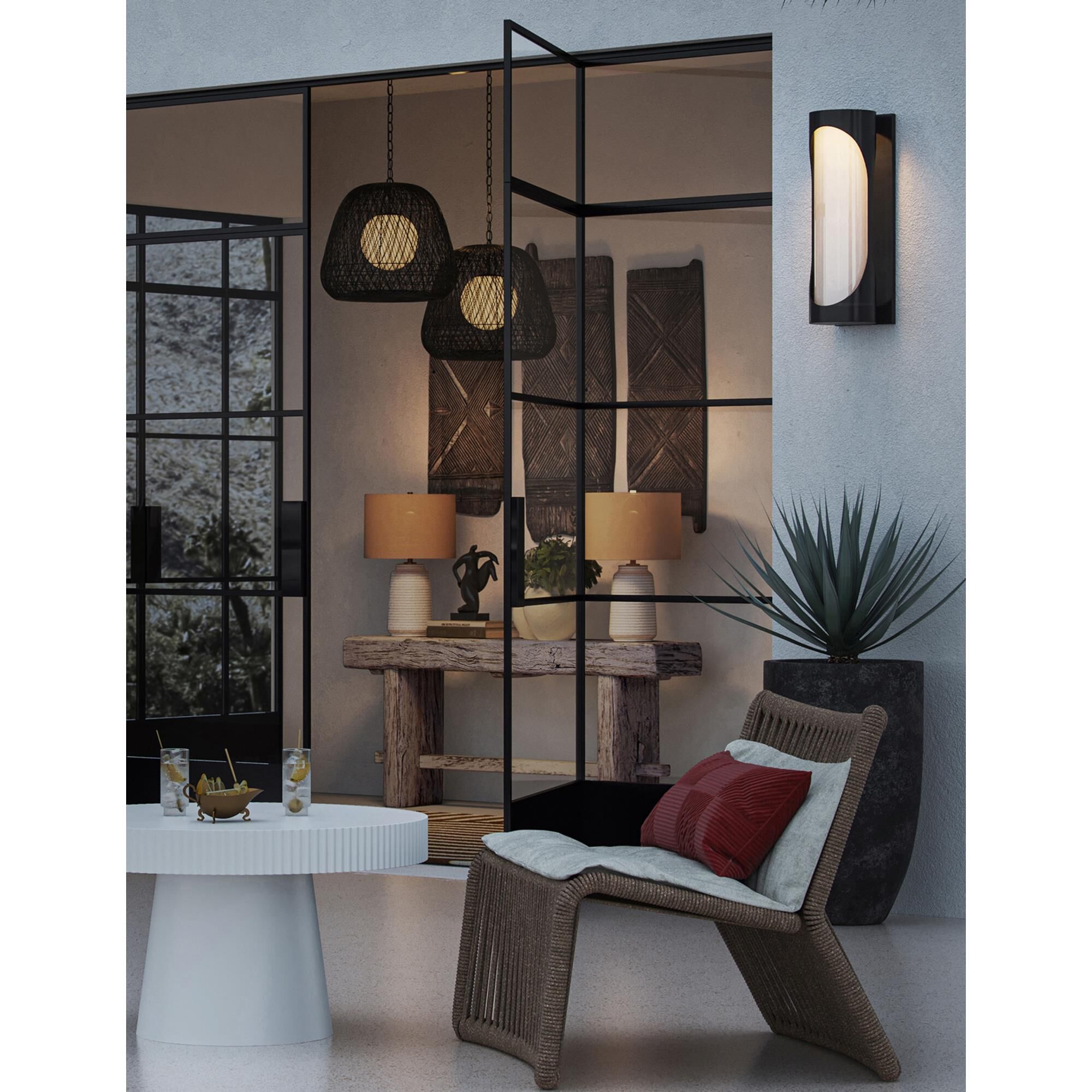 Swale 9 Inch Outdoor Wall Light by Currey and Company