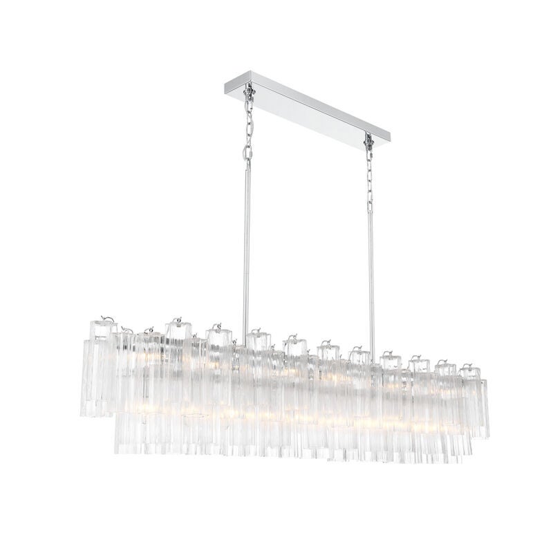 Addis Large Linear Chandelier by Crystorama