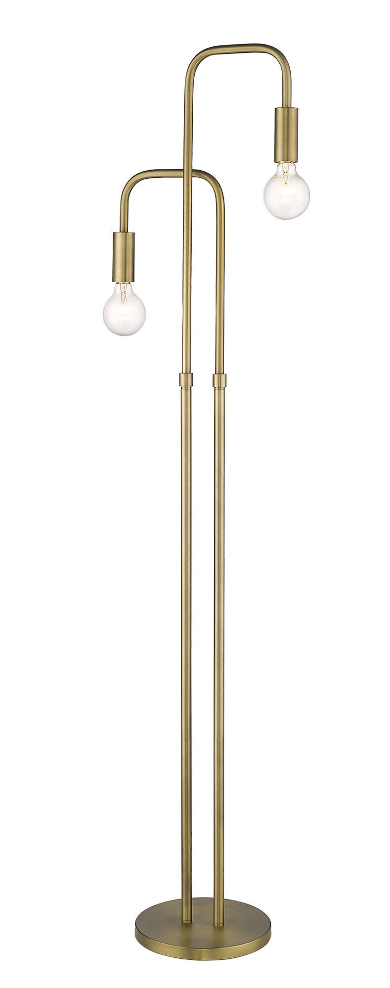 Shown in Aged Brass finish and -- glass and -- shade