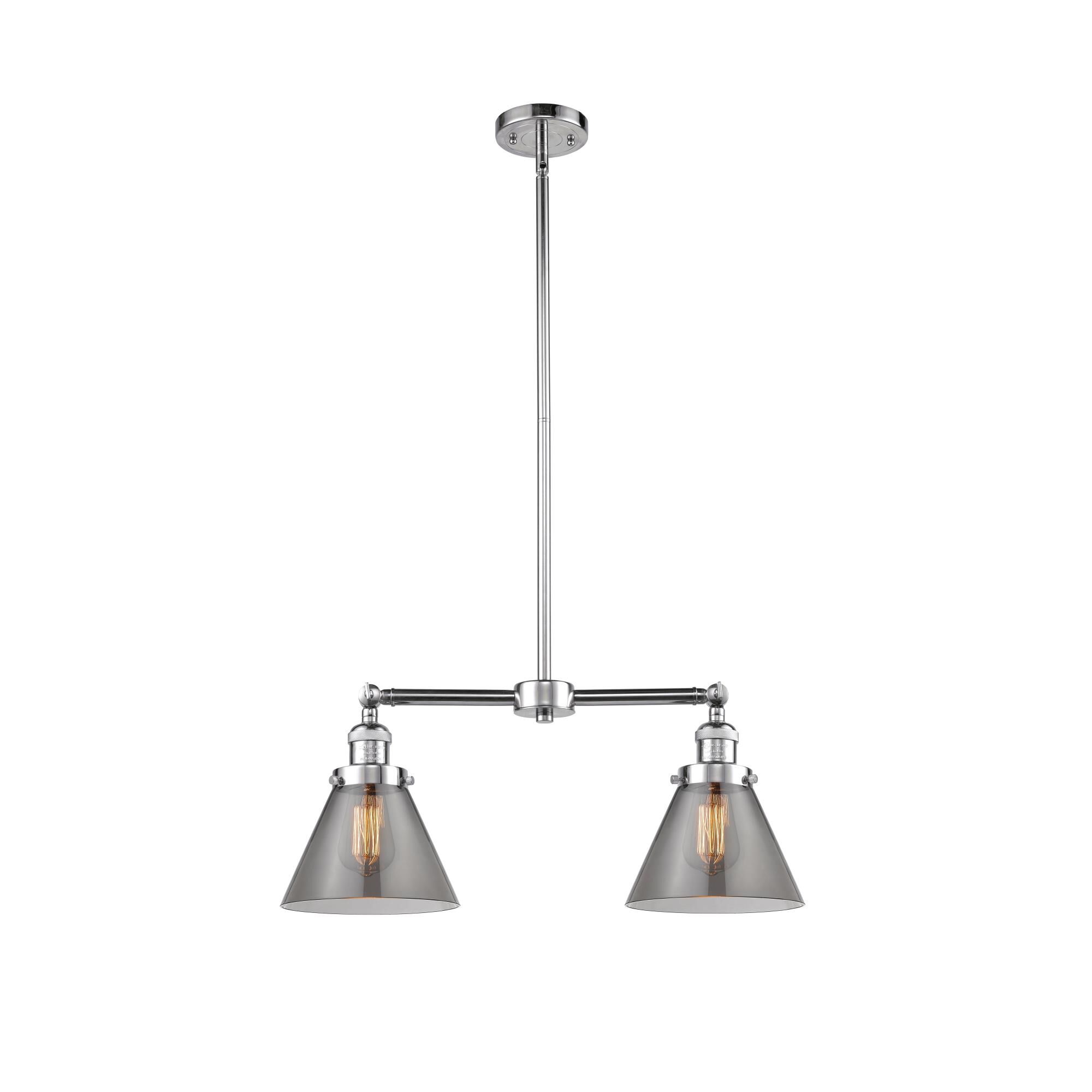 Bruno Marashlian Large Cone 21 Inch 2 Light Mini Chandelier by Innovations Lighting