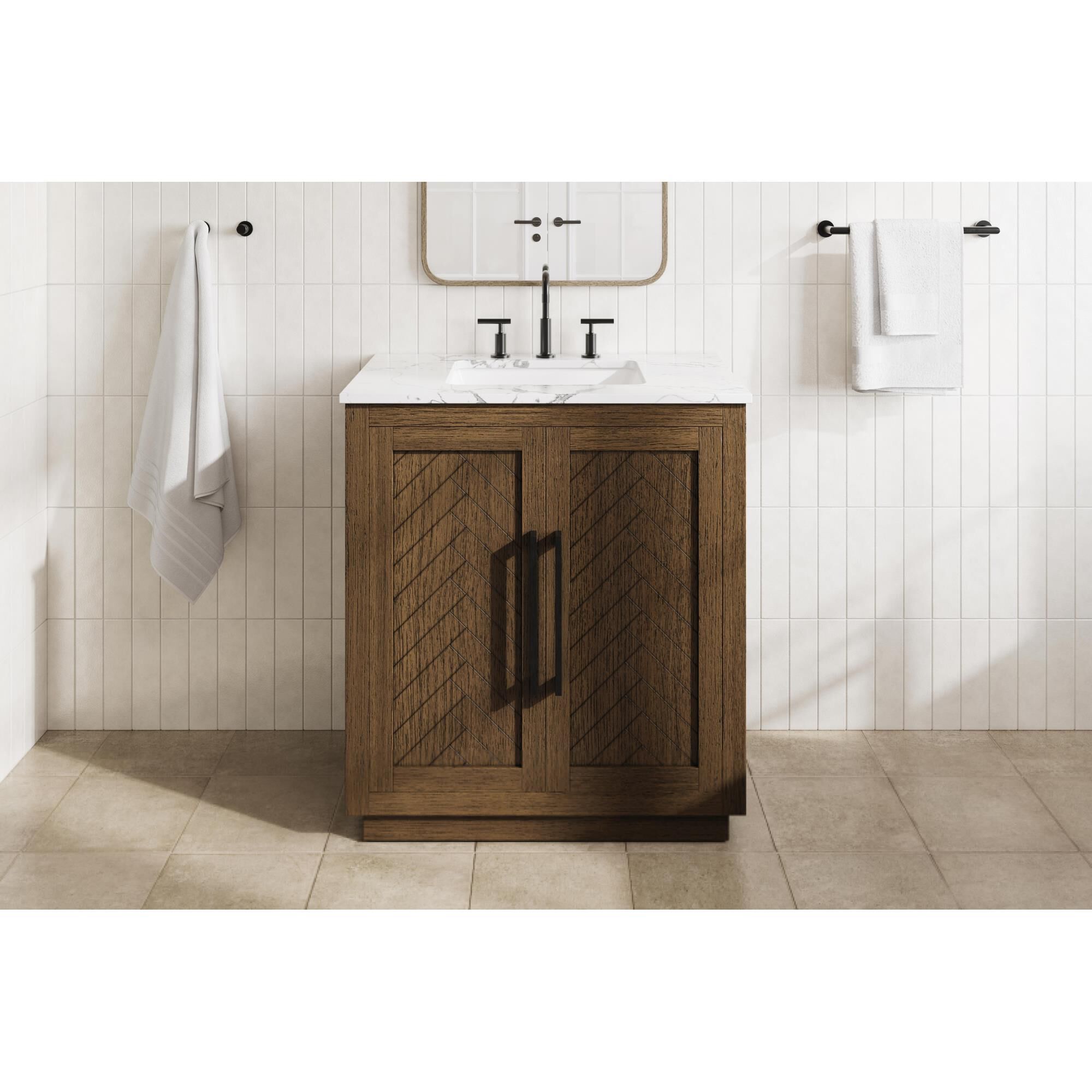 Shown in Hazel Oak finish