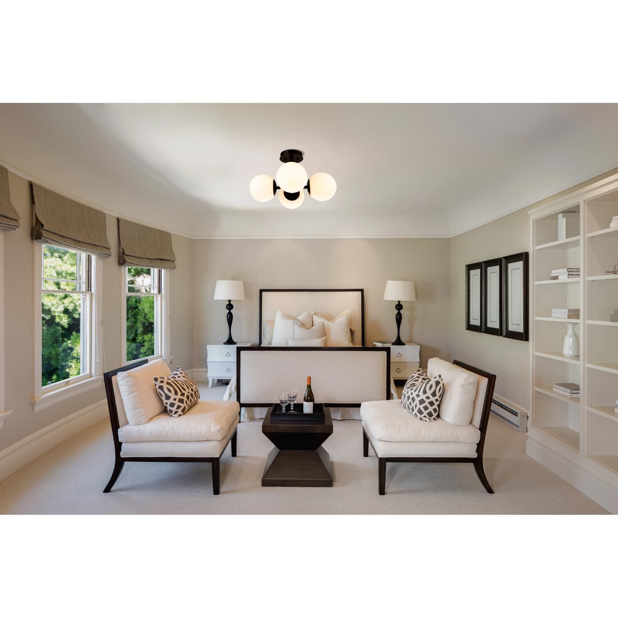 Midnetic 18 Inch 4 Light Semi Flush Mount by Z-Lite