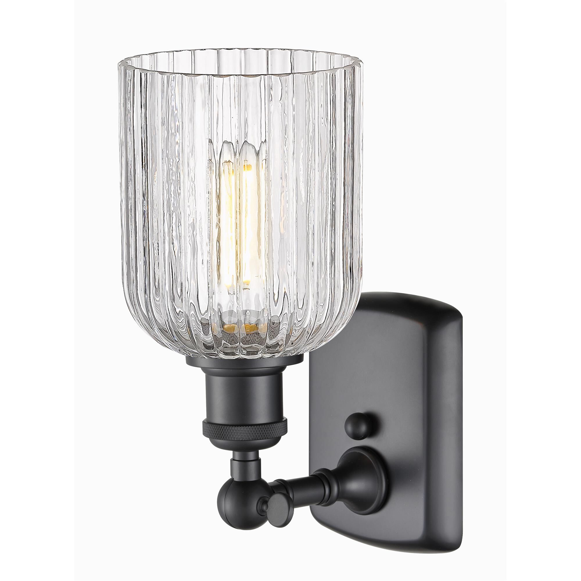 Shown in Matte Black finish and Clear glass