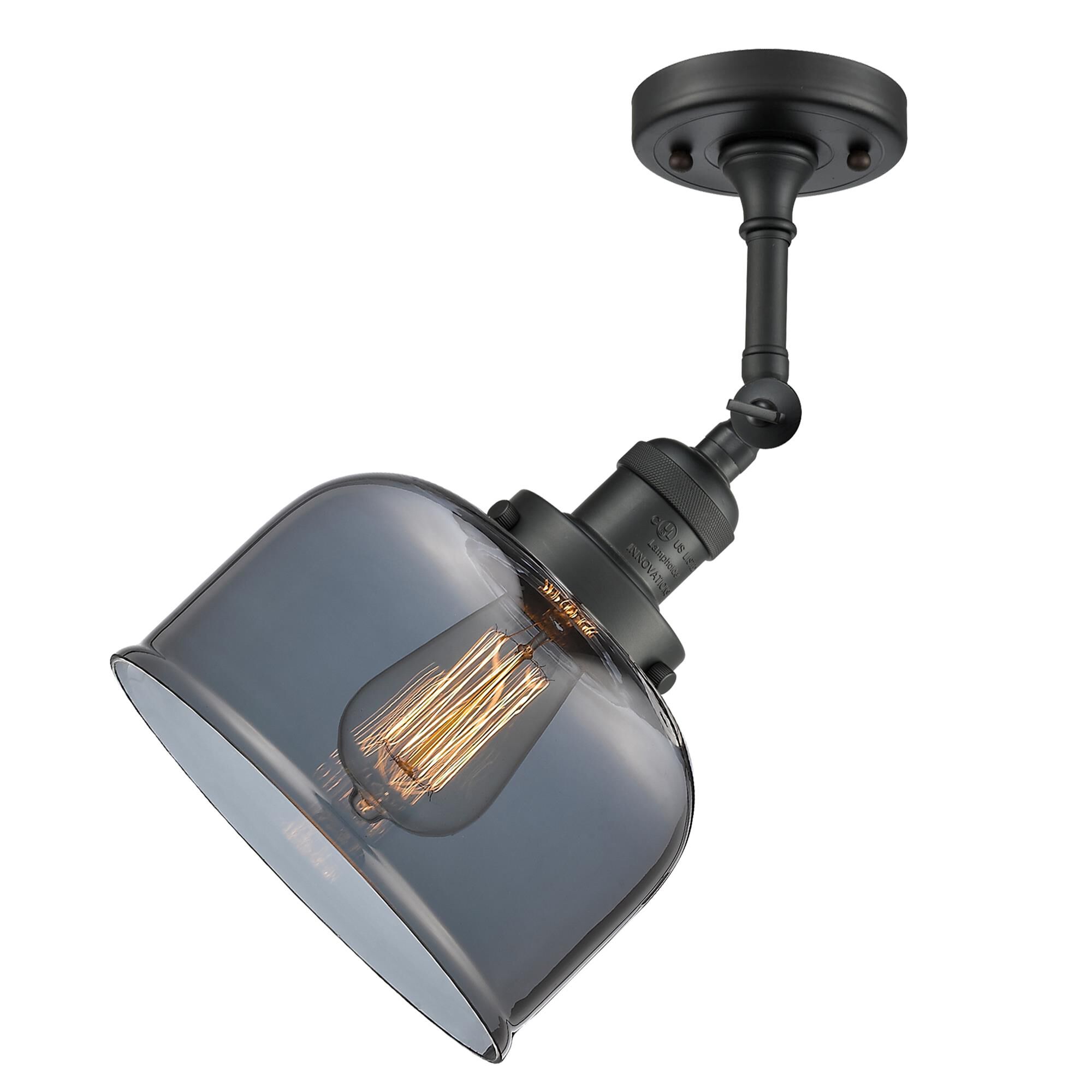 Shown in Matte Black finish and Plated Smoked glass