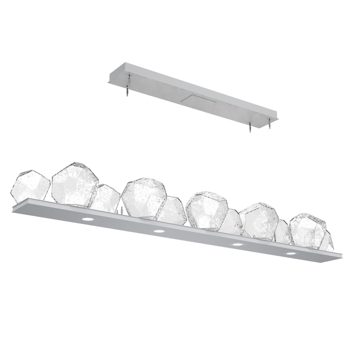 Shown in Classic Silver finish and Clear glass