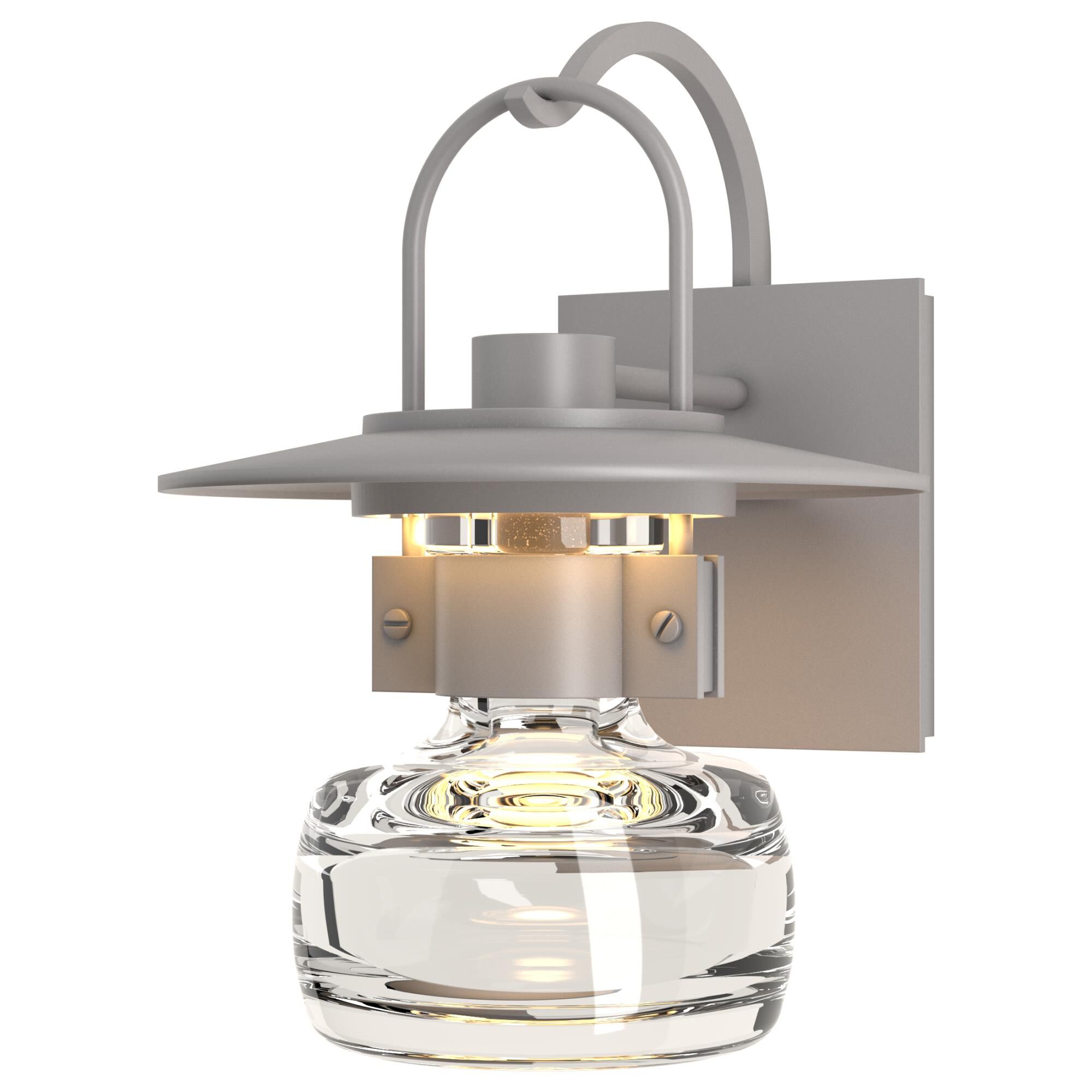 Shown in Coastal Burnished Steel finish and Clear  glass