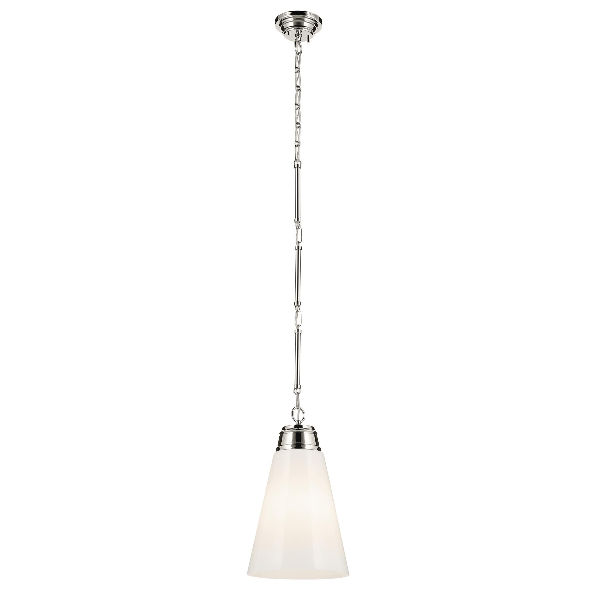 Shown in Polished Nickel finish and Opal glass
