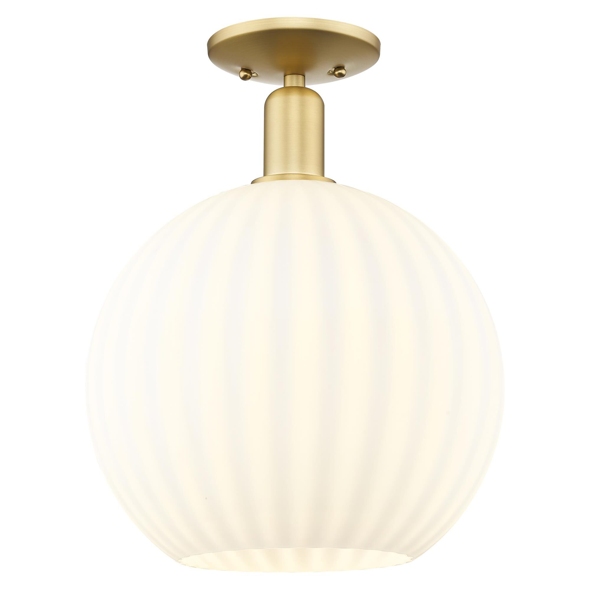 Bruno Marashlian White Venetian 12 Inch Semi Flush Mount by Innovations Lighting