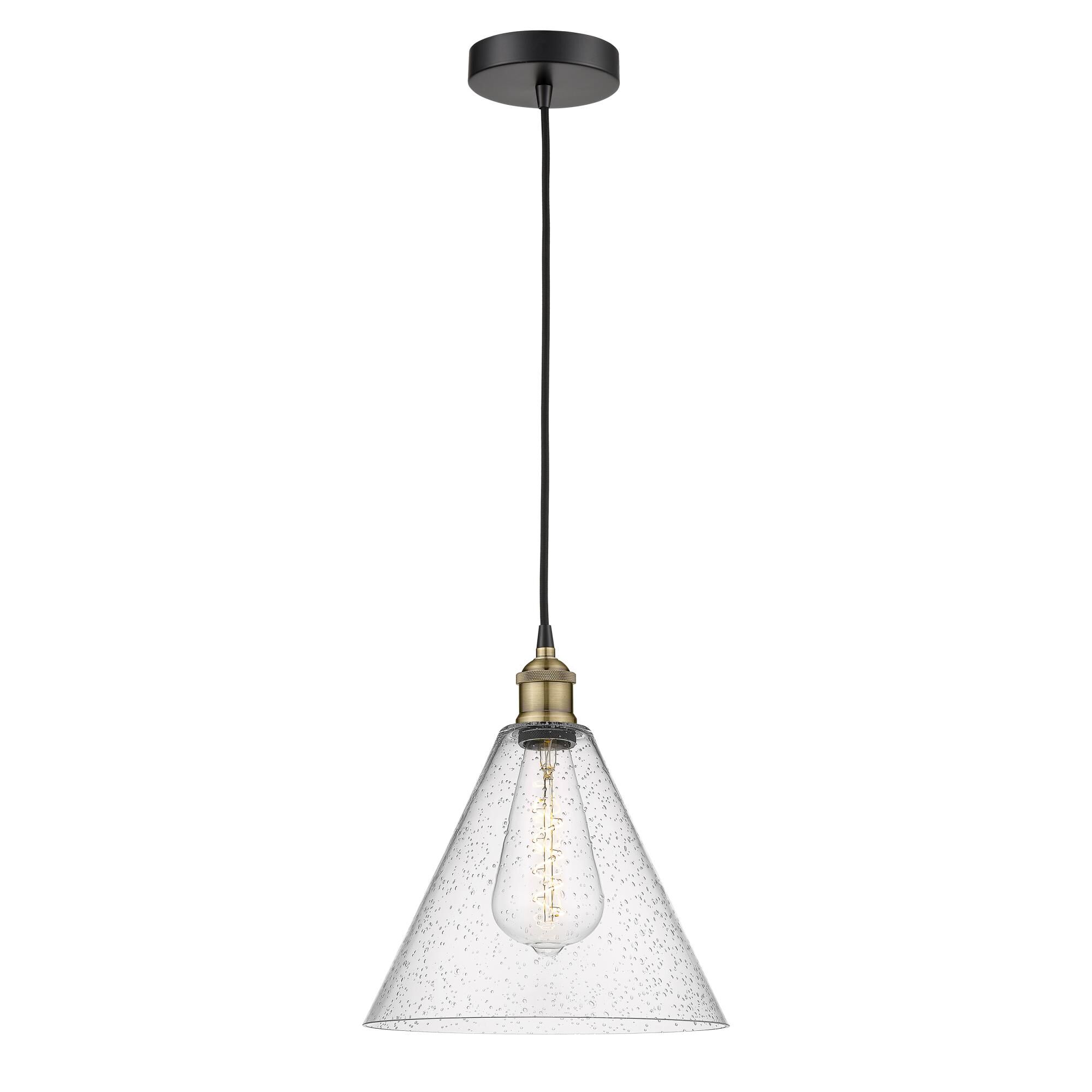 Bruno Marashlian Edison Glass Cone 12 Inch Mini Pendant by Innovations Lighting