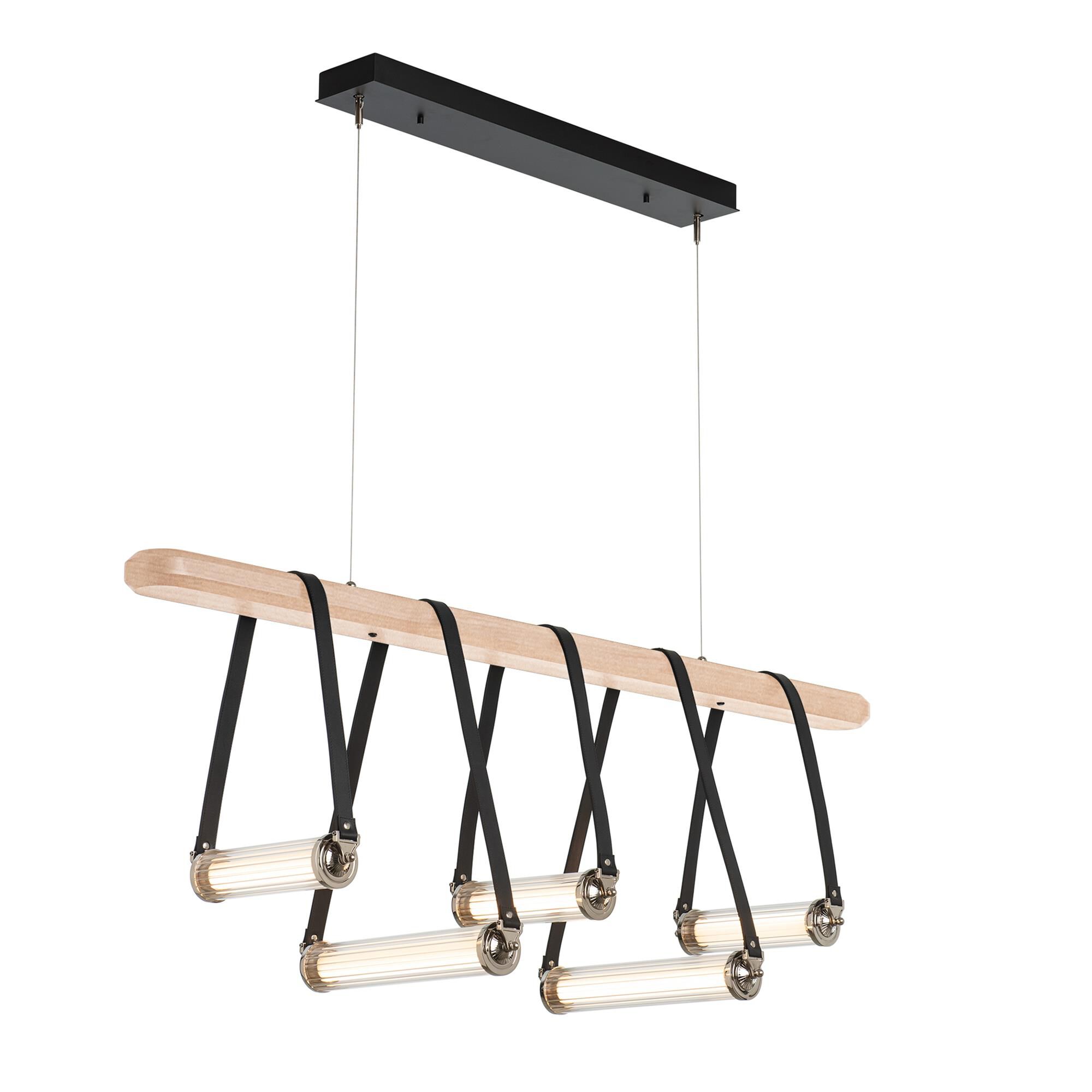 Shown in Black finish and Clear glass and Polished Nickel accent