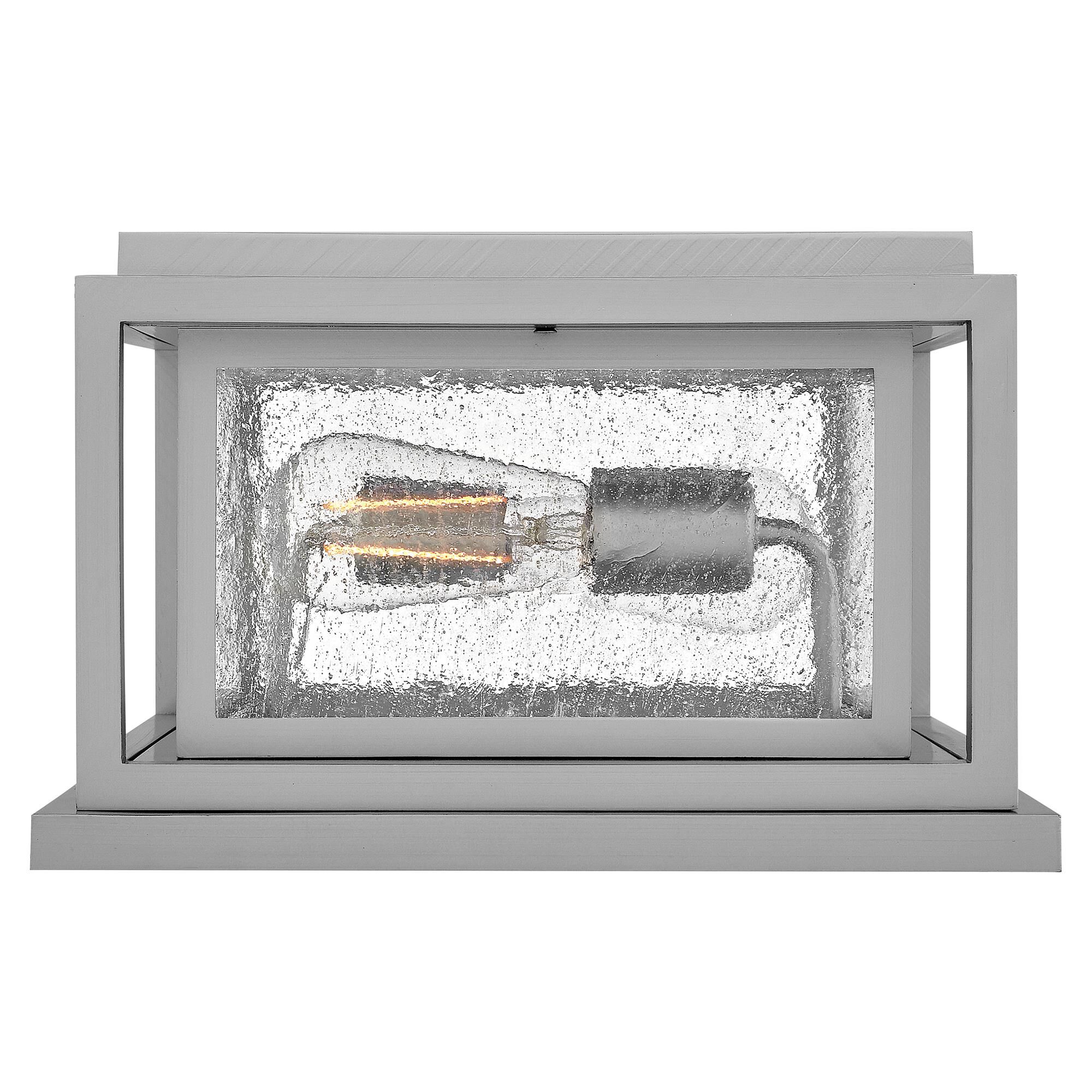 Shown in Satin Nickel finish and Clear Seedy glass