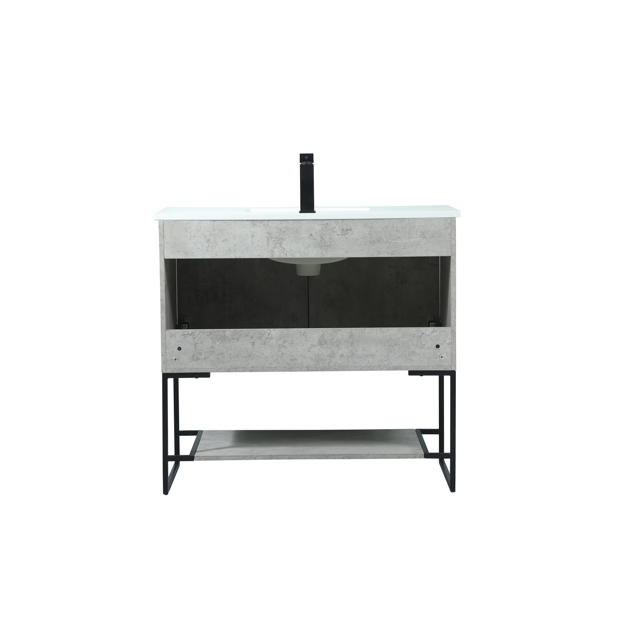 Shown in Concrete Grey finish