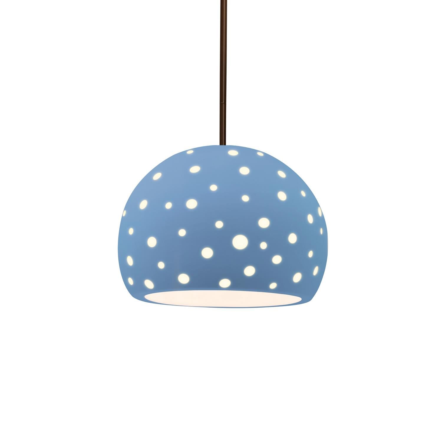 Shown in Dark Bronze finish and Sky Blue shade