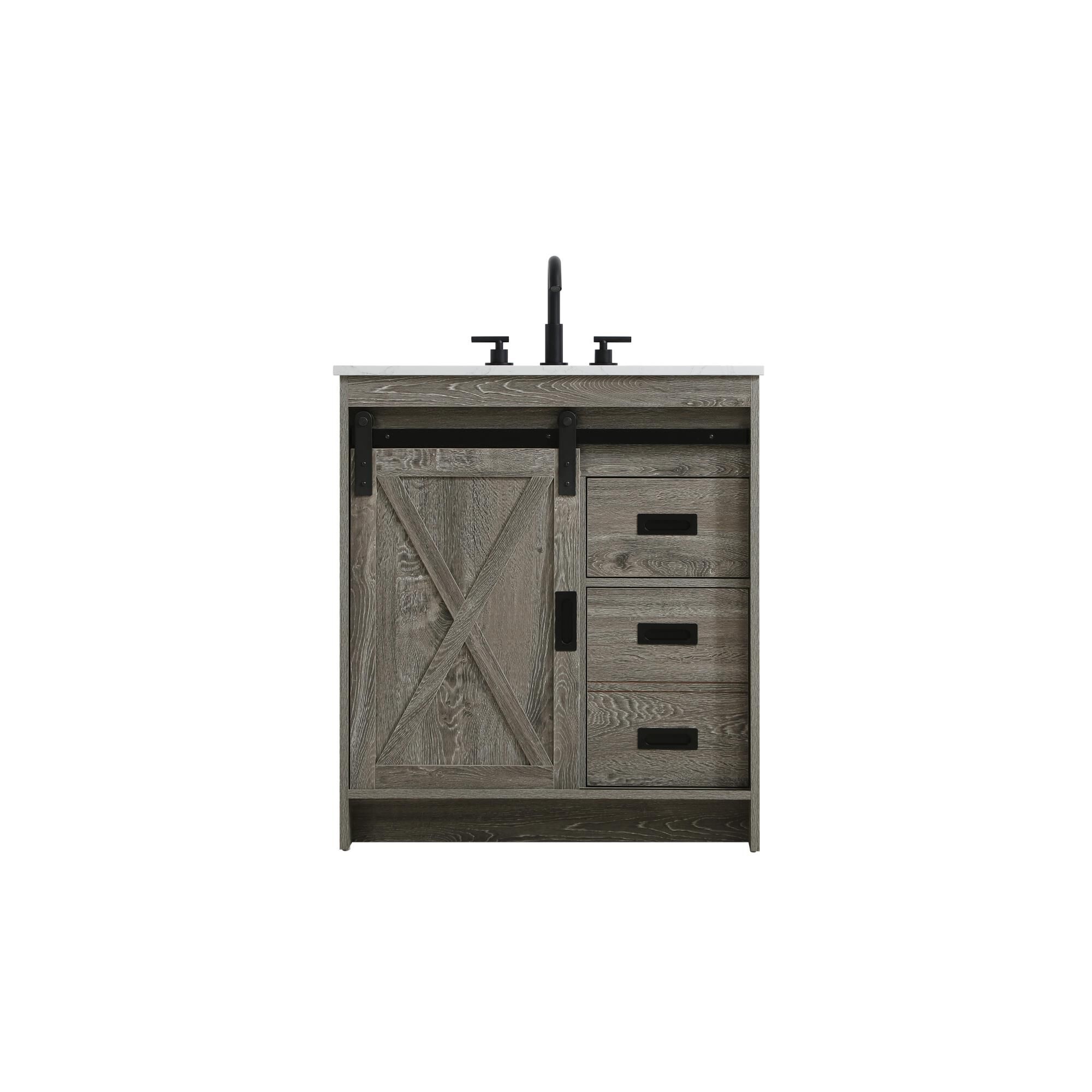 Shown in Rustic Grey finish