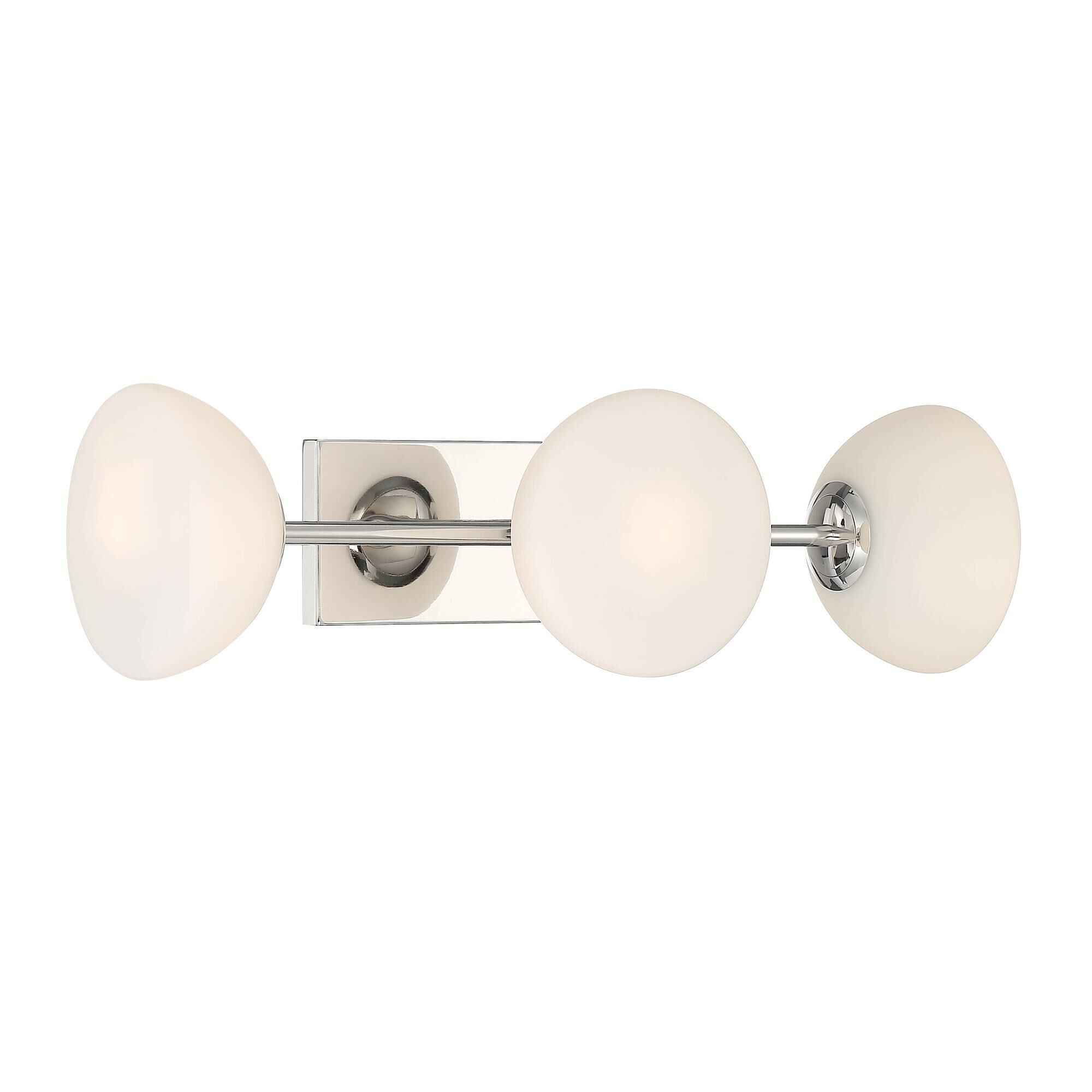 Shown in Polished Nickel finish and Etched Opal glass