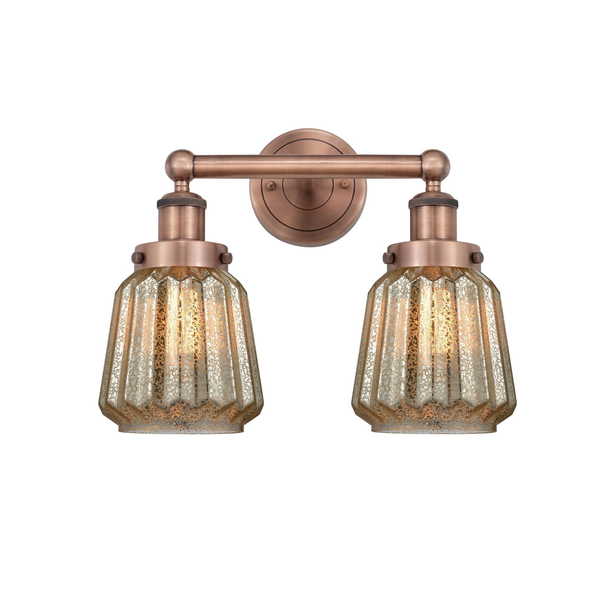 Shown in Antique Copper finish and Mercury glass