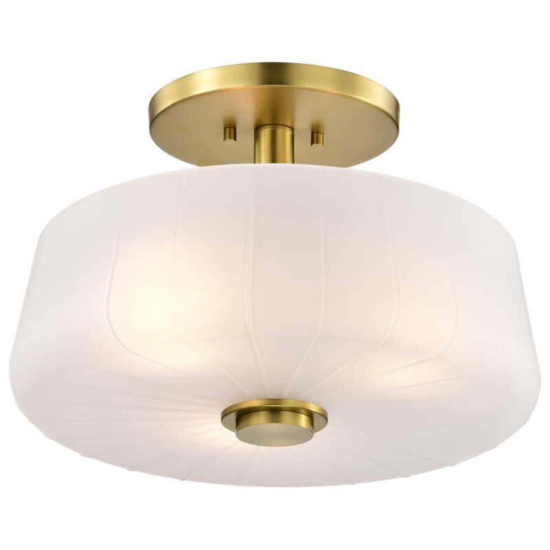 Lune 16 Inch Semi Flush Mount by Nuvo Lighting